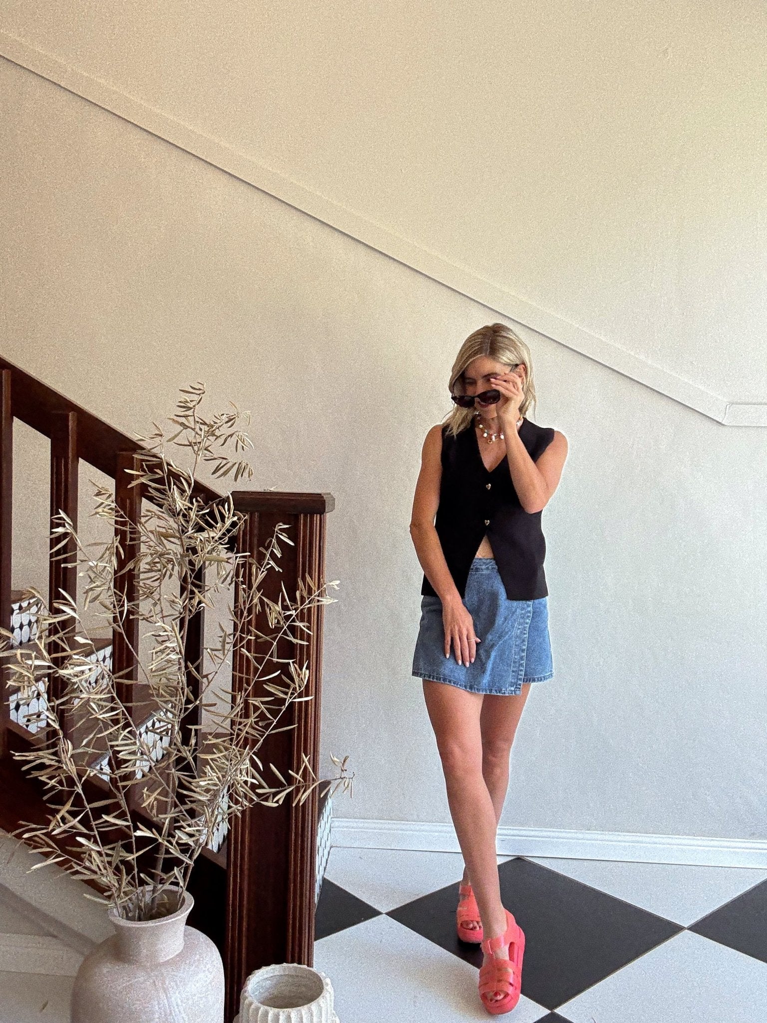 View our Klara Denim Skorts - by Tribute Store