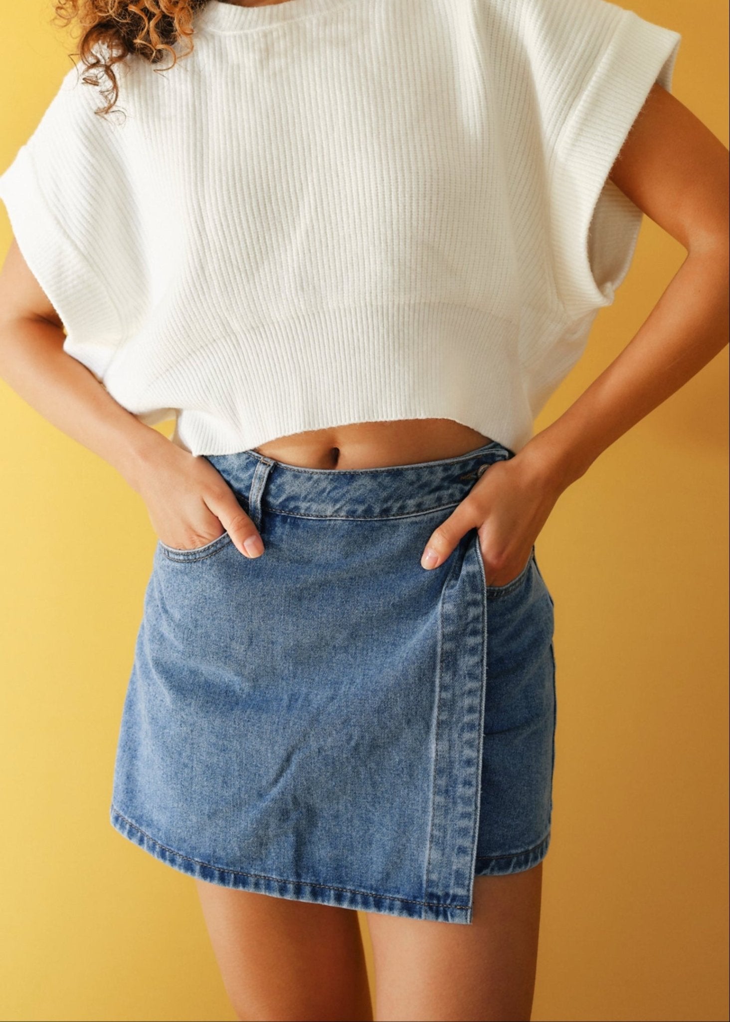 View our Klara Denim Skorts - by Tribute Store