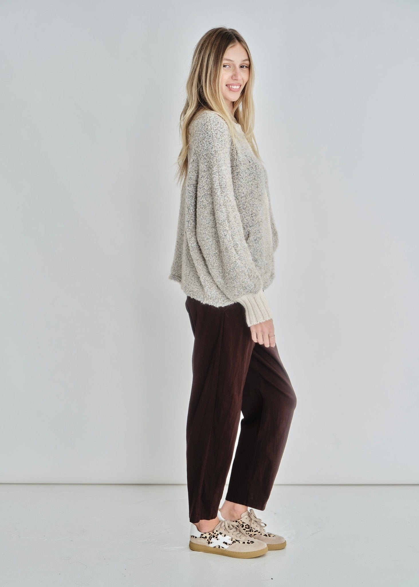 View our Laguna Chunky Zip Bomber In Beige - by Tribute Store