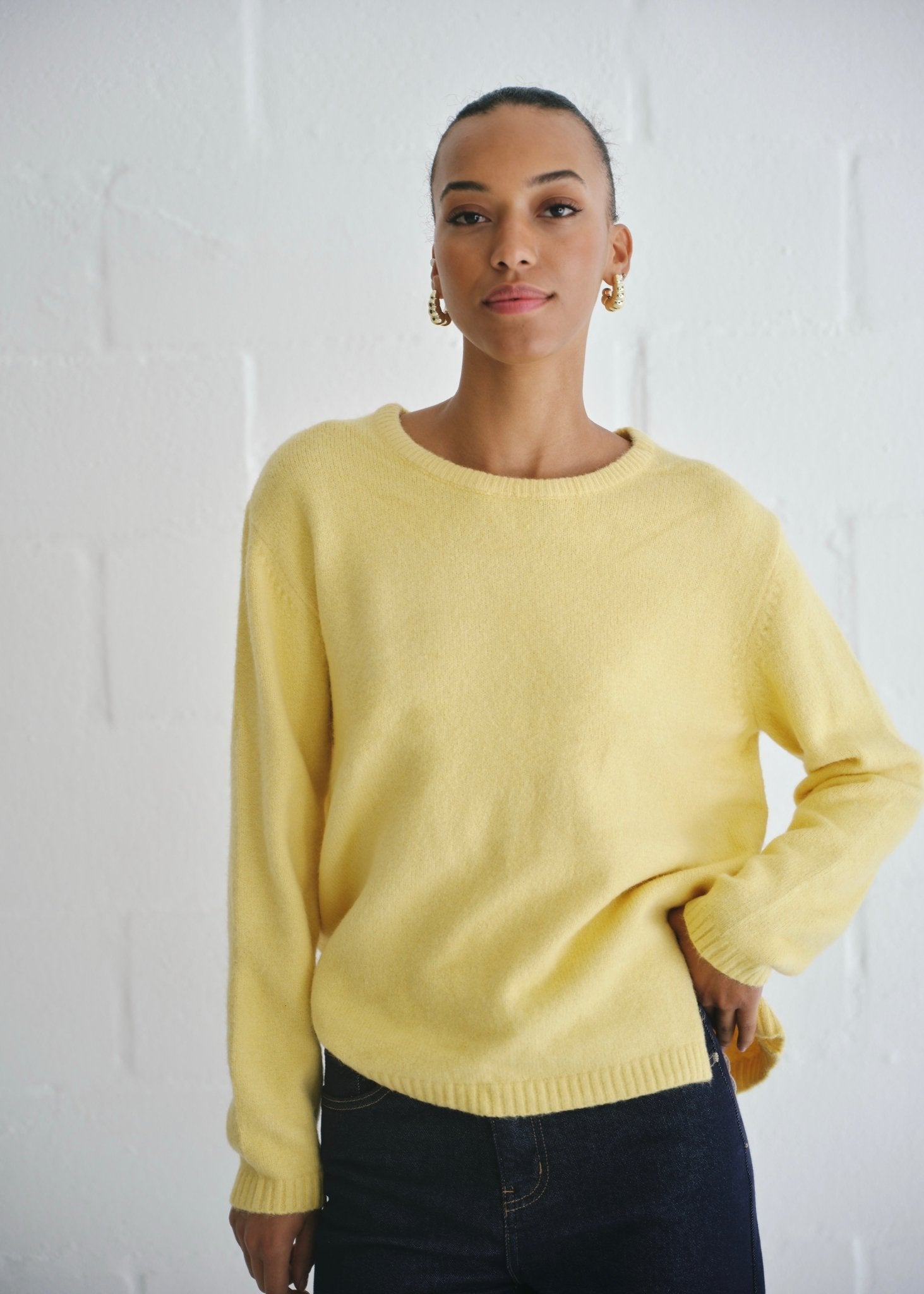 View our Lemon Crew Neck Knit - by Tribute Store