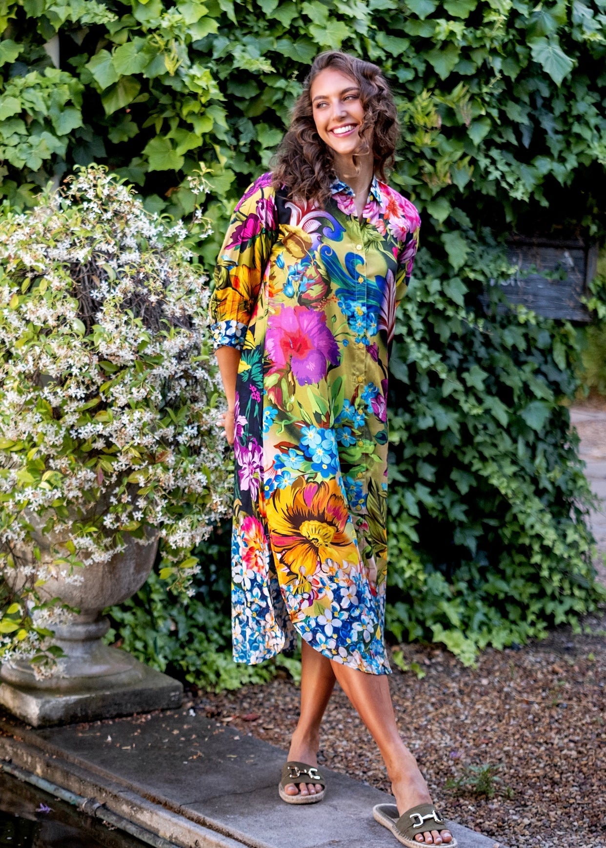 View our Lindi Dress With Floral Tropical Print - by Tribute Store