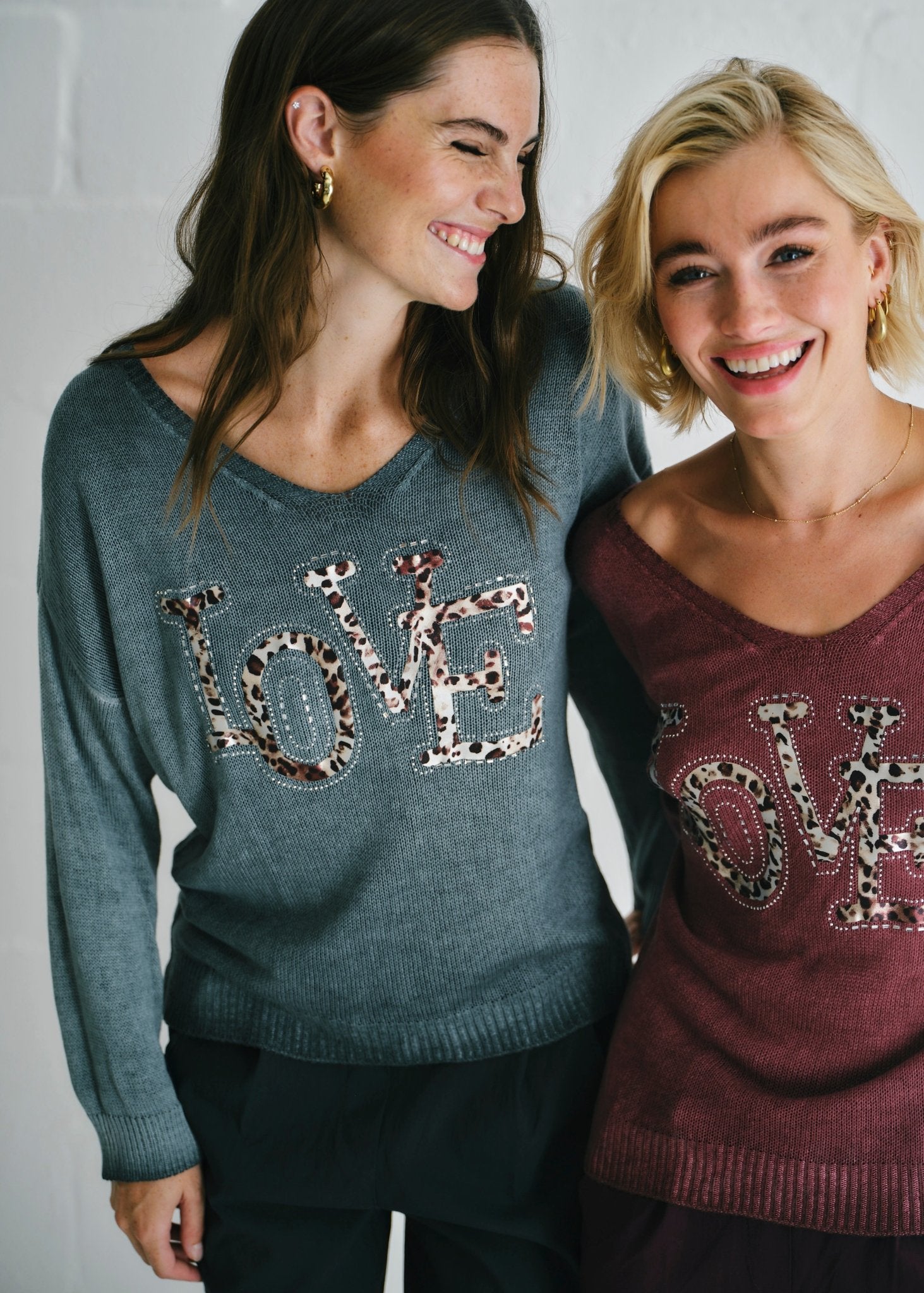 View our Love V - Neck Italian Knit In Ocean Blue - by Tribute Store