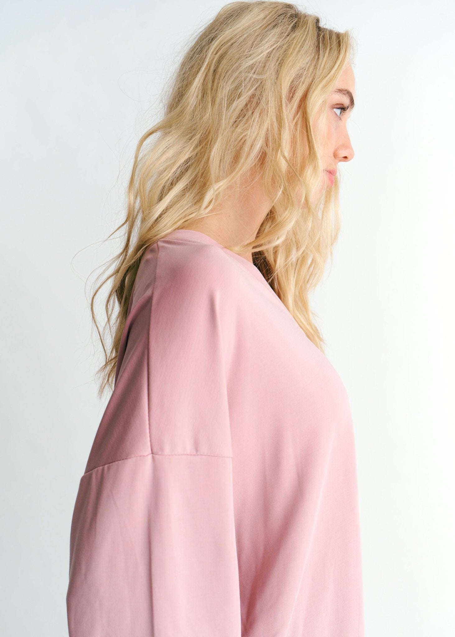View our Malibu V Neck Oversized Tee In Dirty Pink - by Tribute Store