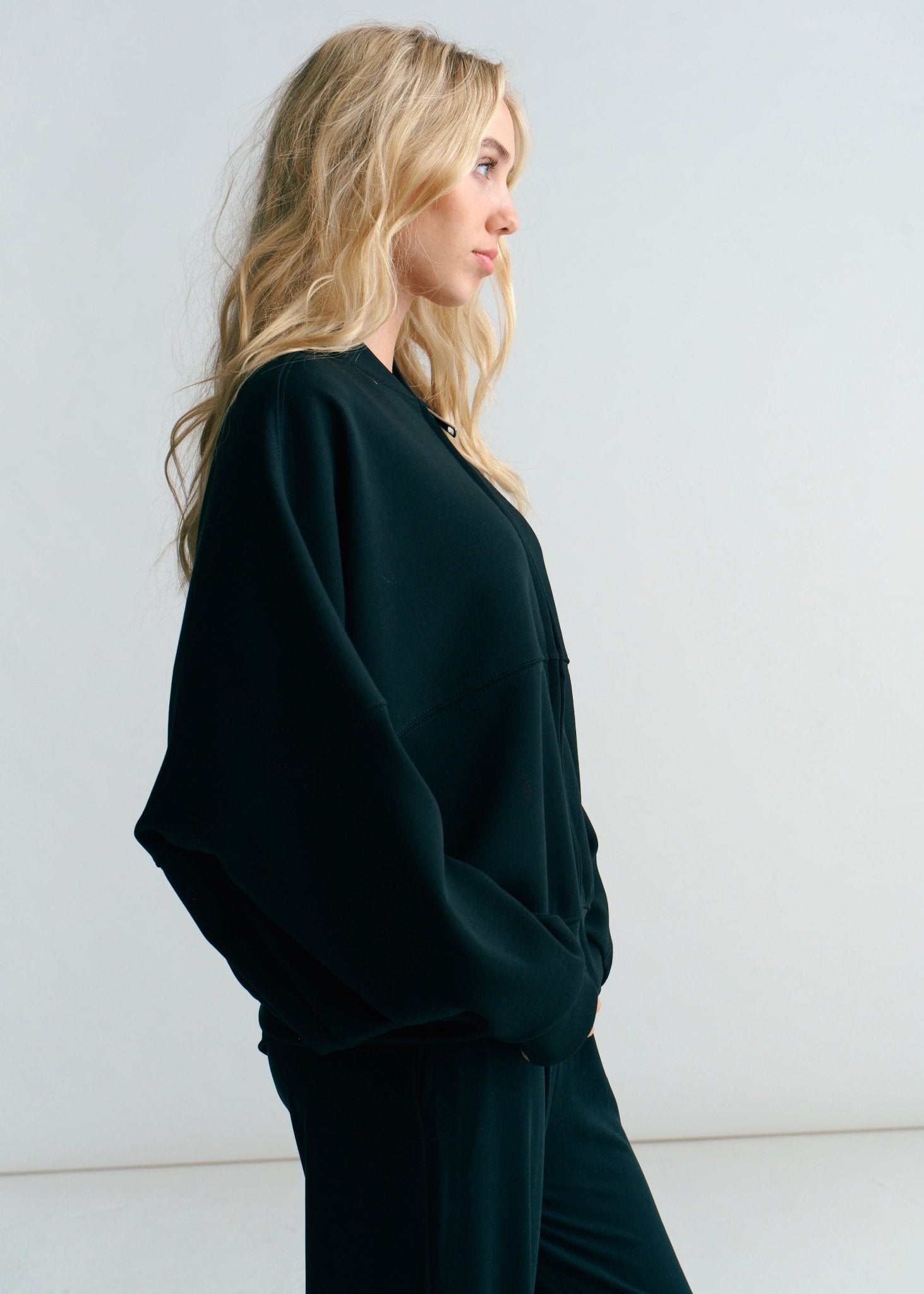 View our Malmö Oversized Zip Up Bomber Jacket In Black - by Tribute Store