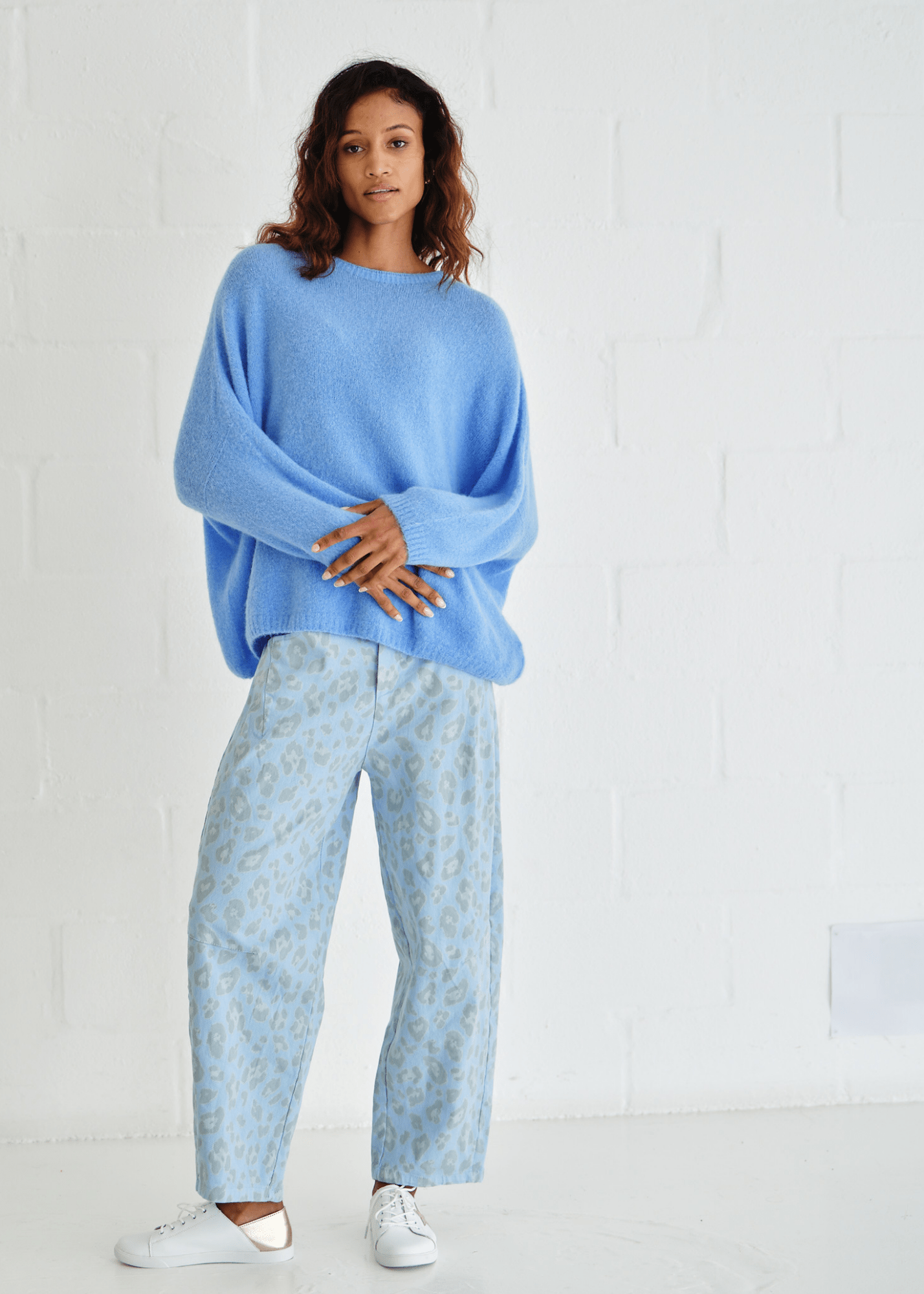 View our Manhattan Italian Cropped Sleeve Knit In Marine Blue - by Tribute Store