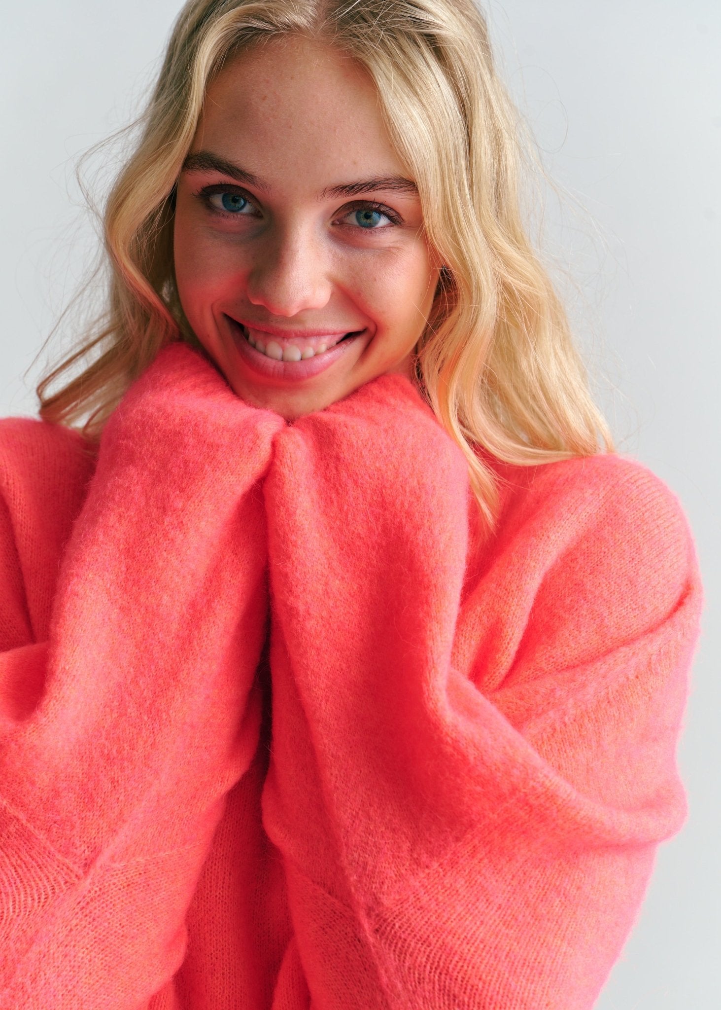 View our Manhattan Italian Knit In Lumo Coral - by Tribute Store