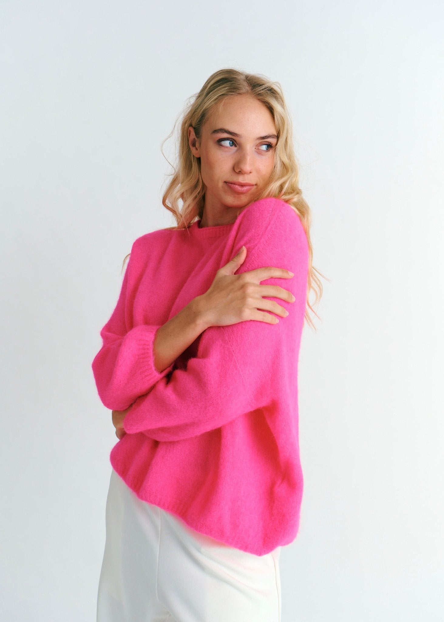 View our Manhattan Italian Oversized Knit In Lumo Pink - by Tribute Store