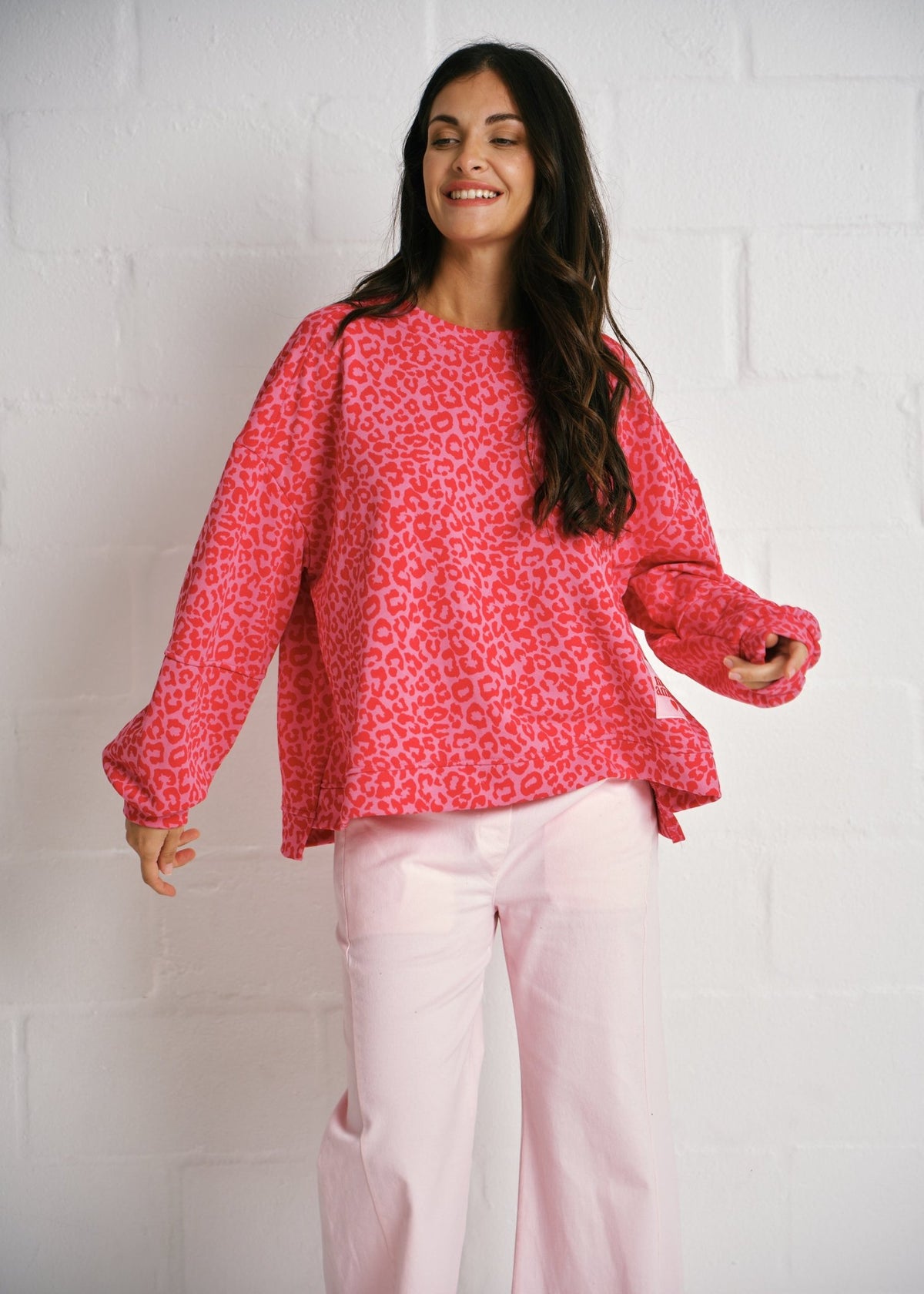 View our More Amore Leopard Sweat In Pink - by Tribute Store