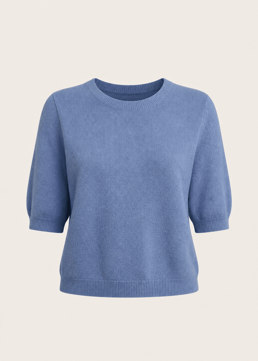 View our Piana Italian Butter Soft Crew Neck Knit In Blue Jeans - by Tribute Store