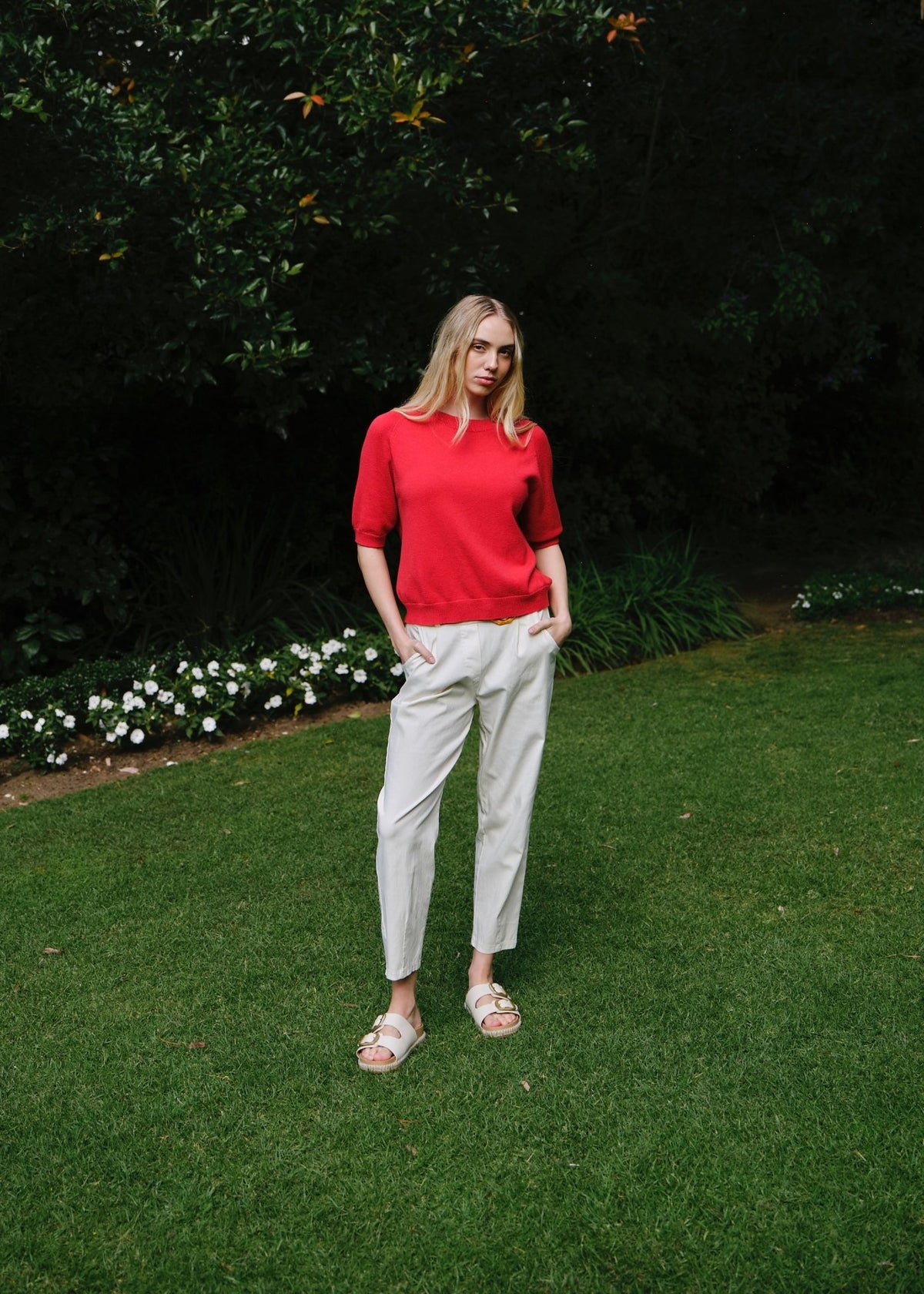 View our Piana Italian Butter Soft Knit in Coral - by Tribute Store