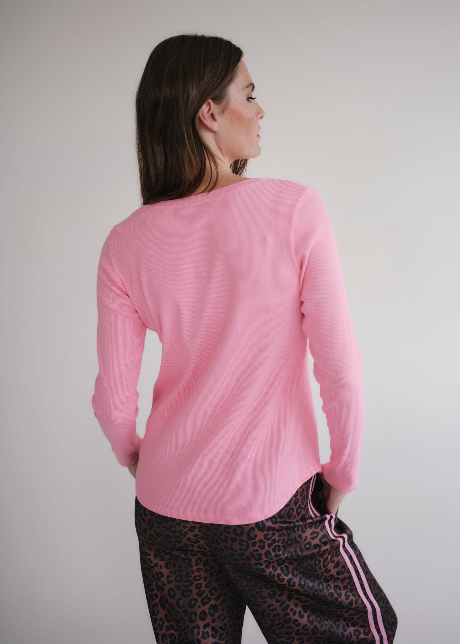 View our Pink Cotton Long Sleeved Top - by Tribute Store