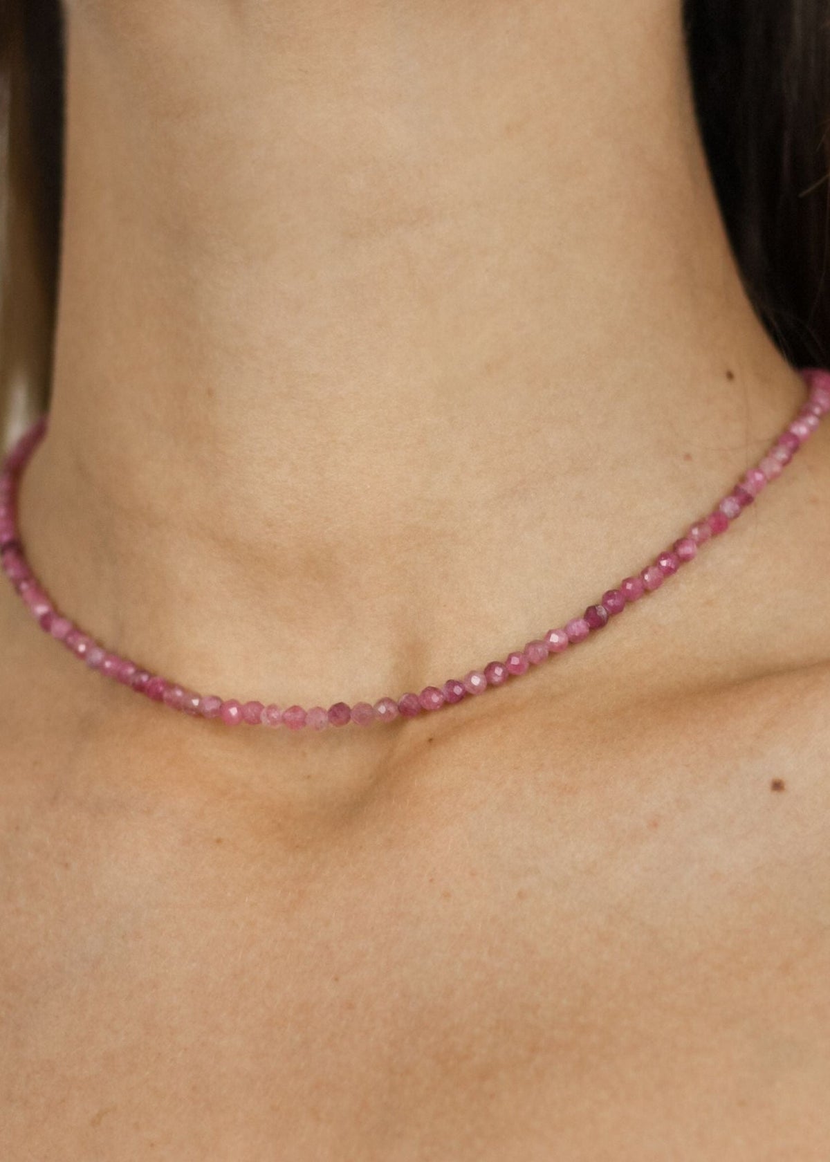 View our Pink Tourmaline Choker Necklace - by Tribute Store