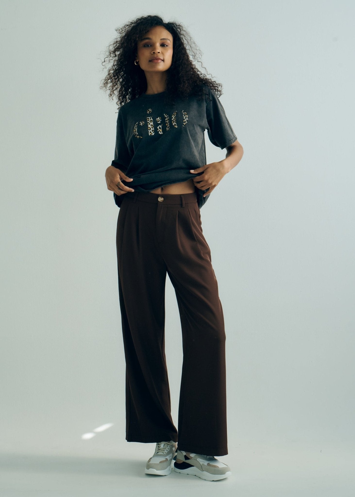 View our Pleated Trousers in Chocolate Brown - by Tribute Store