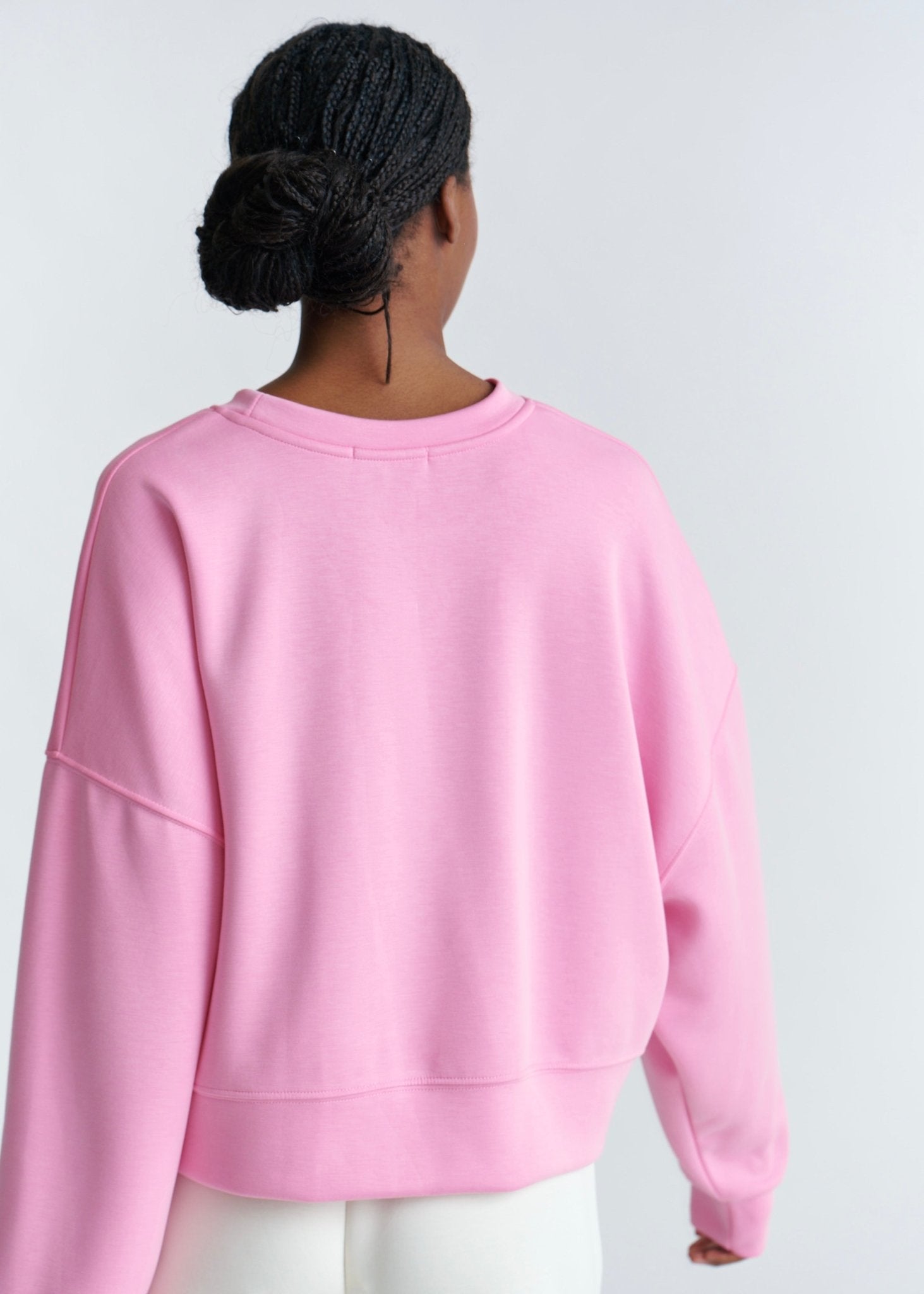 View our Portland Crew Neck Cropped Sweater In Hot Pink - by Tribute Store