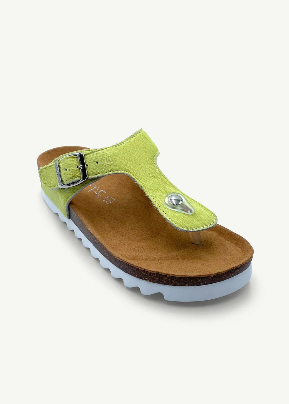 View our PRE ORDER: Julz Thong Sandal in Chartreuse - by Tribute Store
