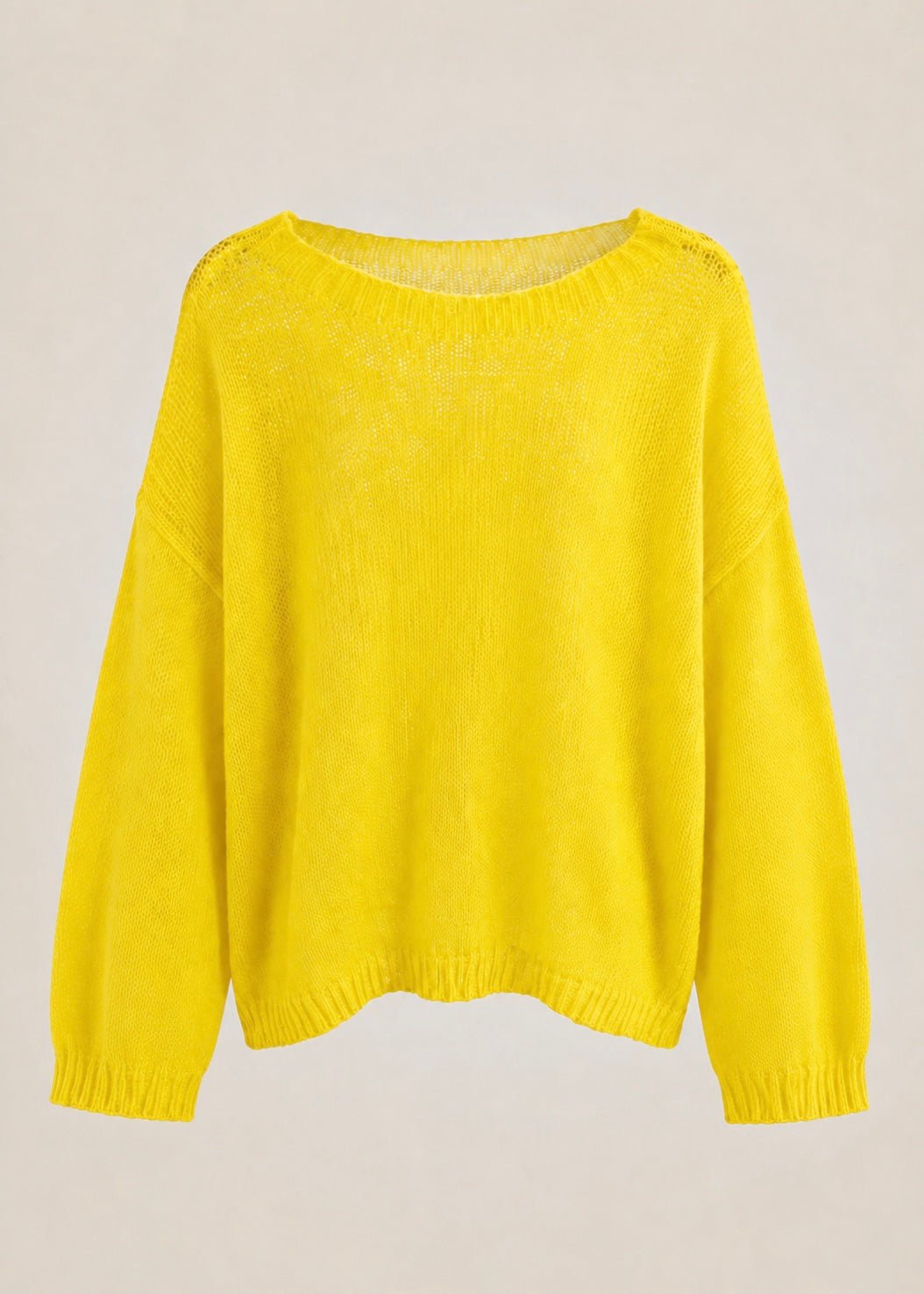 View our Rio Sheer Knit Sweater In Yellow - by Tribute Store