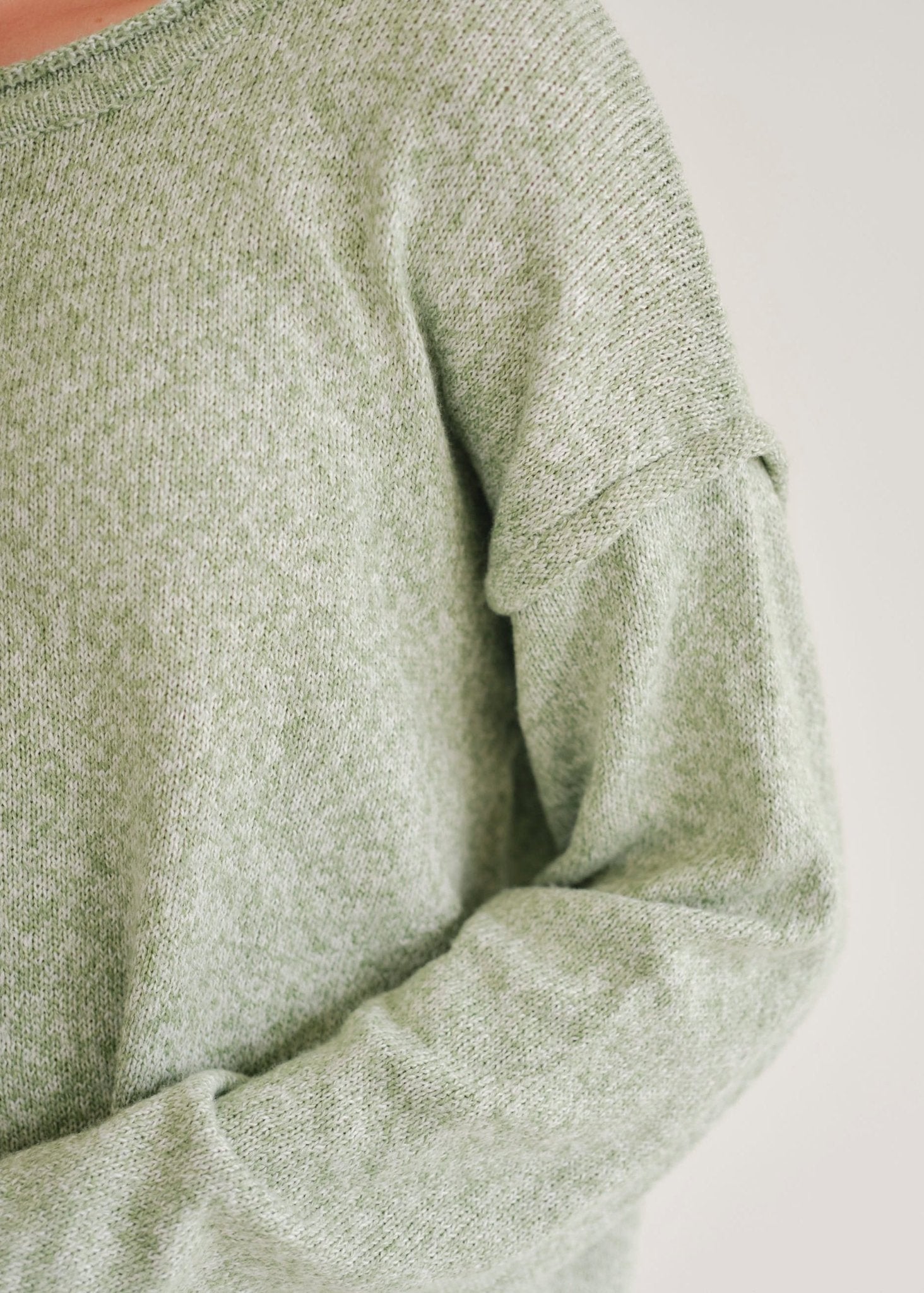 View our Salerno Boxy Lightweight Knit In Green - by Tribute Store