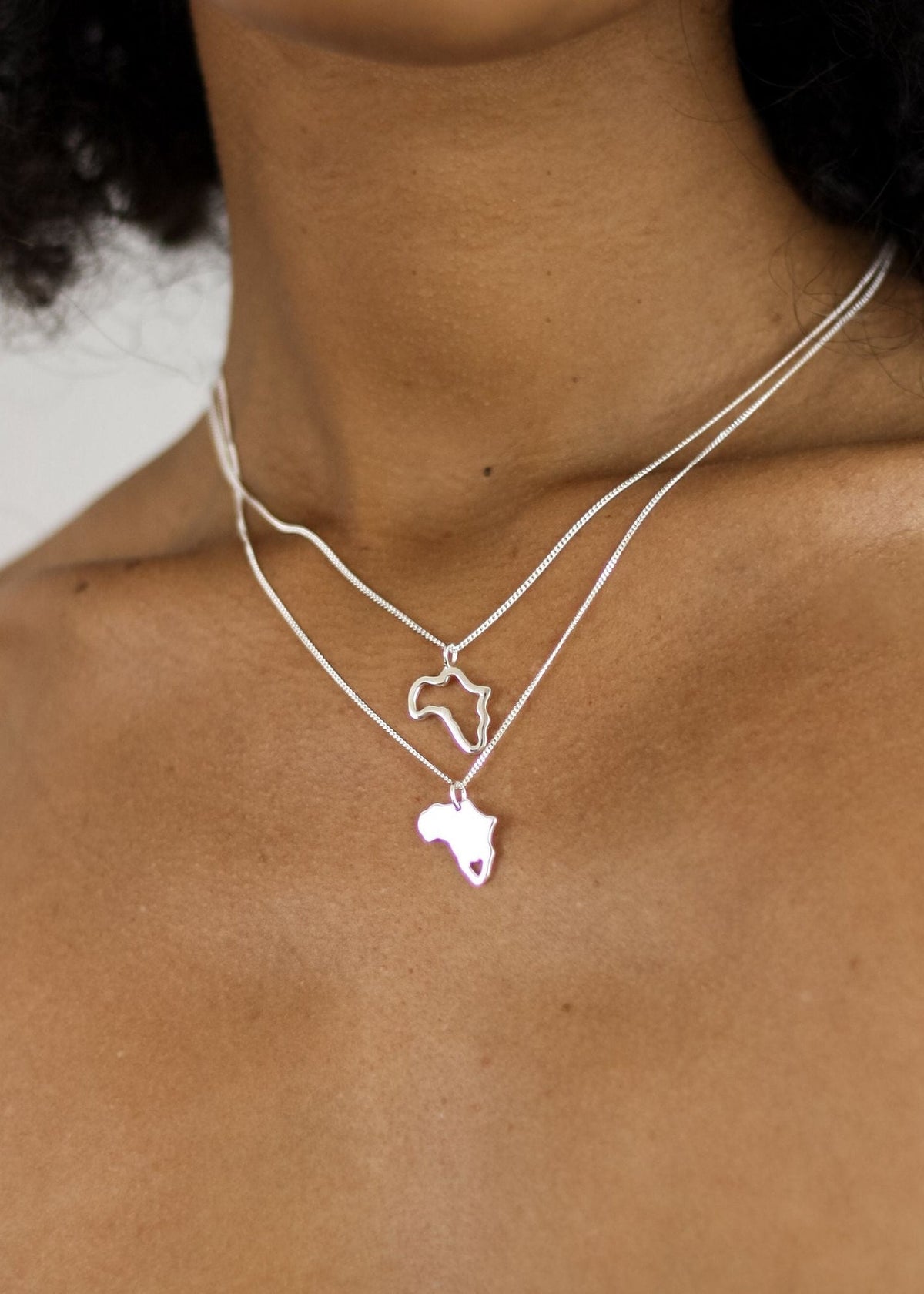 View our Silver Italian Waterproof Africa Heart Necklace - by Tribute Store