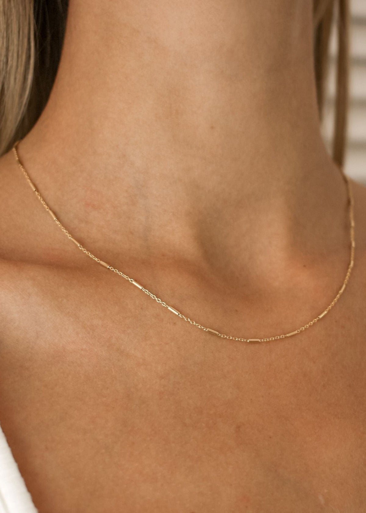 View our Silver Italian Waterproof Staggered Bar Necklace - by Tribute Store