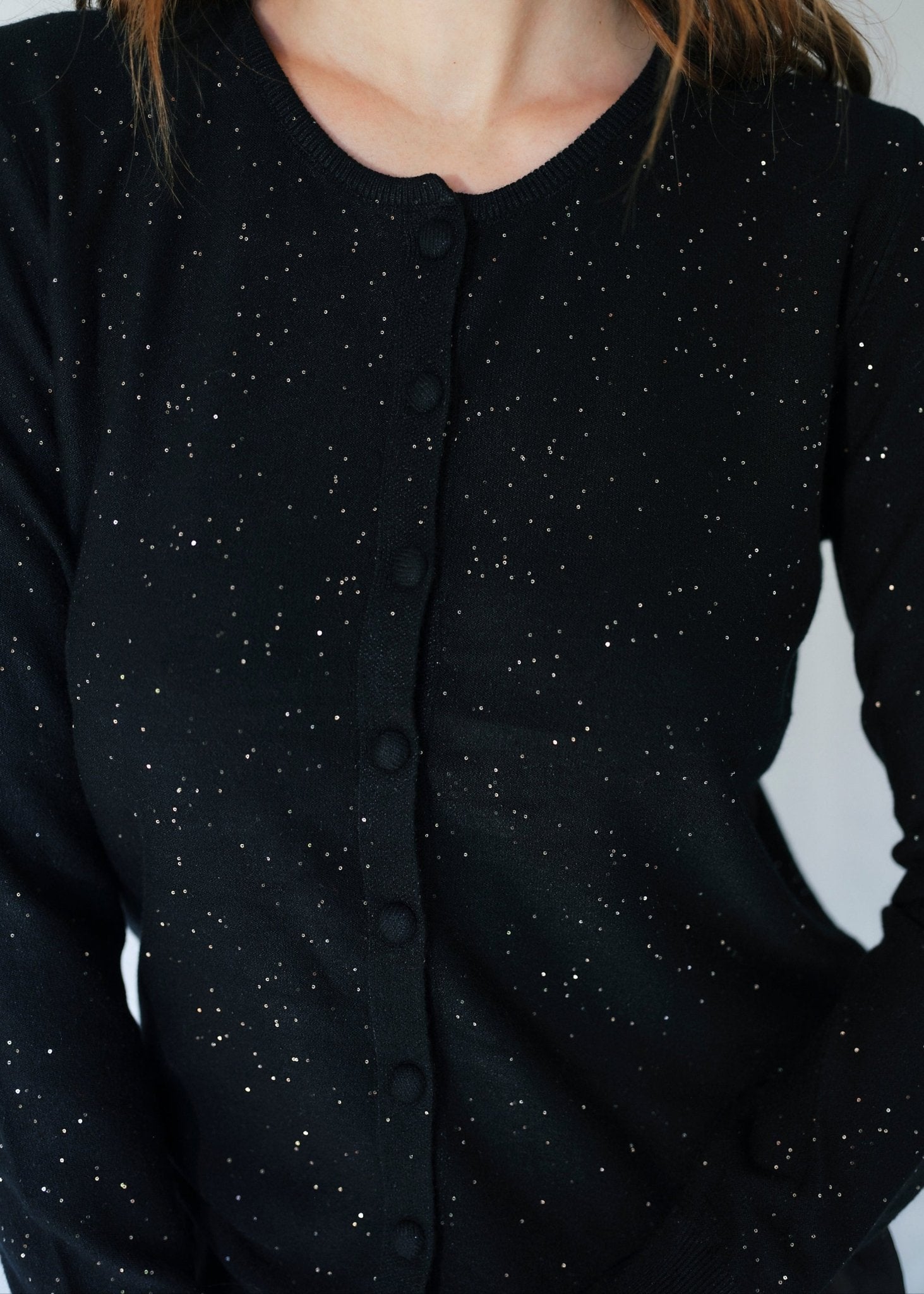 View our Sparkle Lurex Cardigan in Black - by Tribute Store