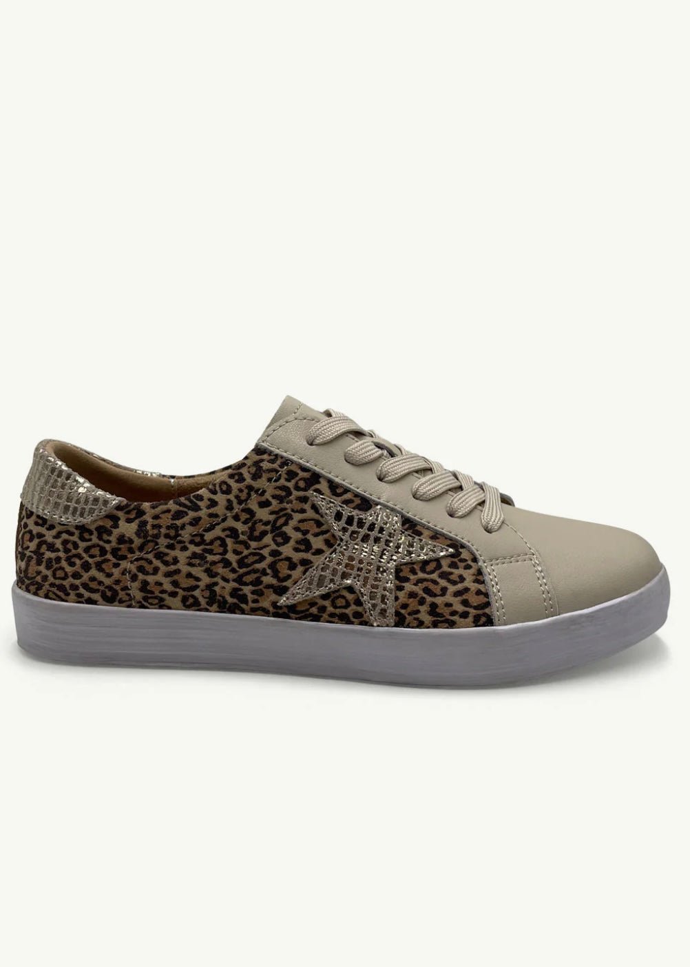 View our Sydney Leather Sneaker In Leopard Print - by Tribute Store