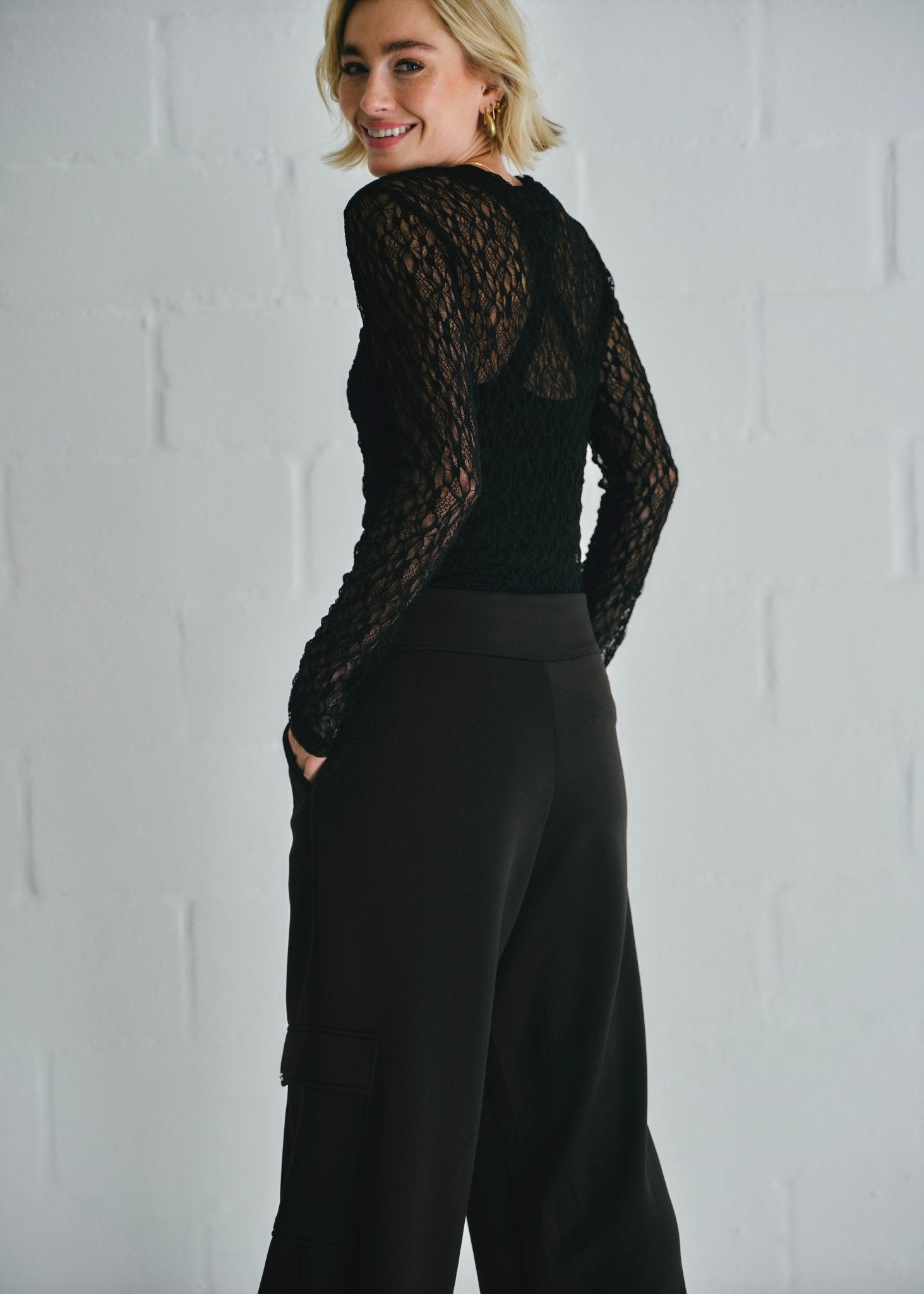 View our The Jennifer Classic Lace Top In Black - by Tribute Store