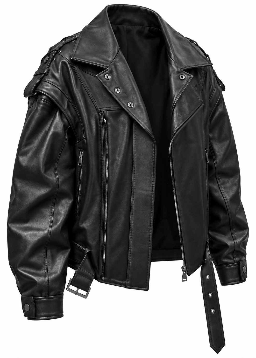 View our The Ringleader Genuine Lambskin Leather Jacket in Jet Black - by Tribute Store