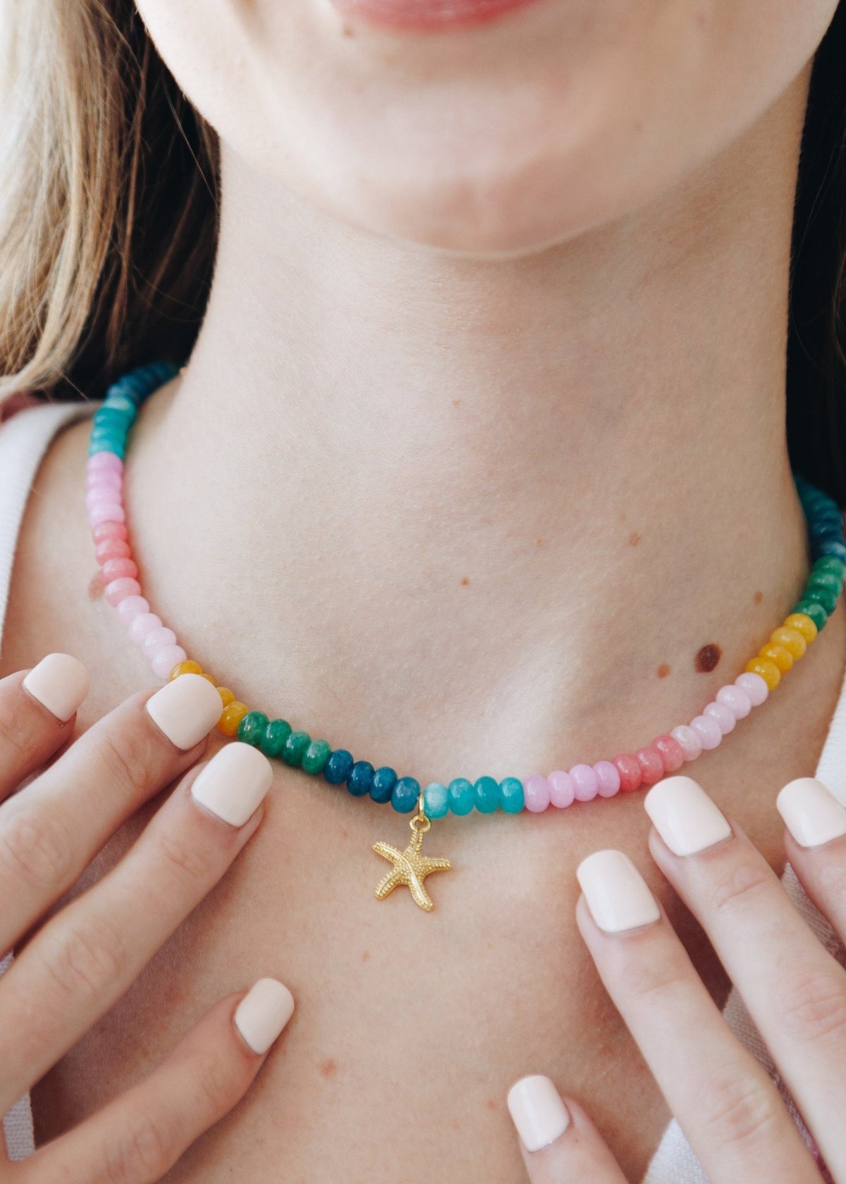 View our Tutti Fruity Rainbow Stone Necklace- Pre Order - by Tribute Store