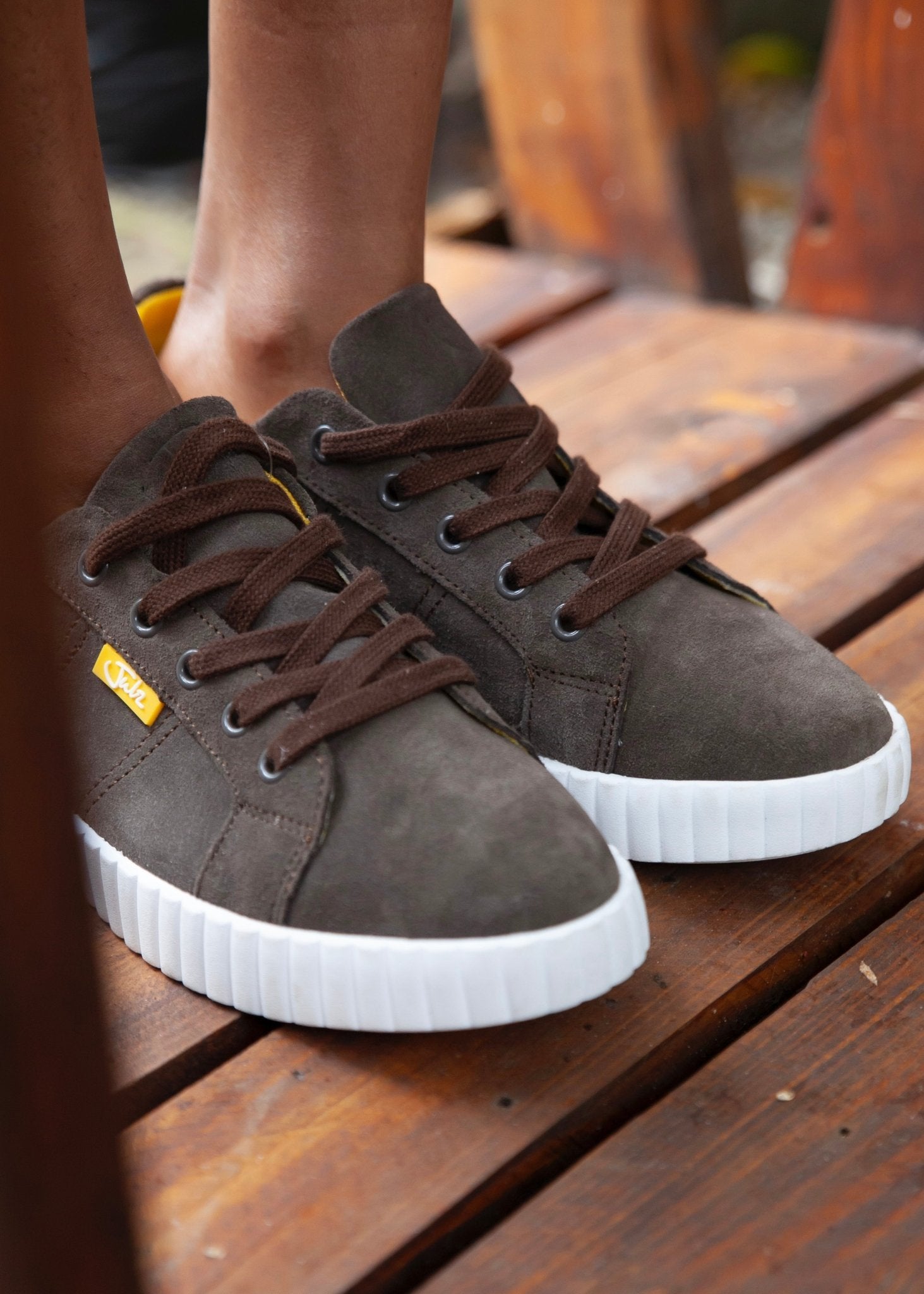 View our Valentina Leather Sneaker In Chestnut - by Tribute Store