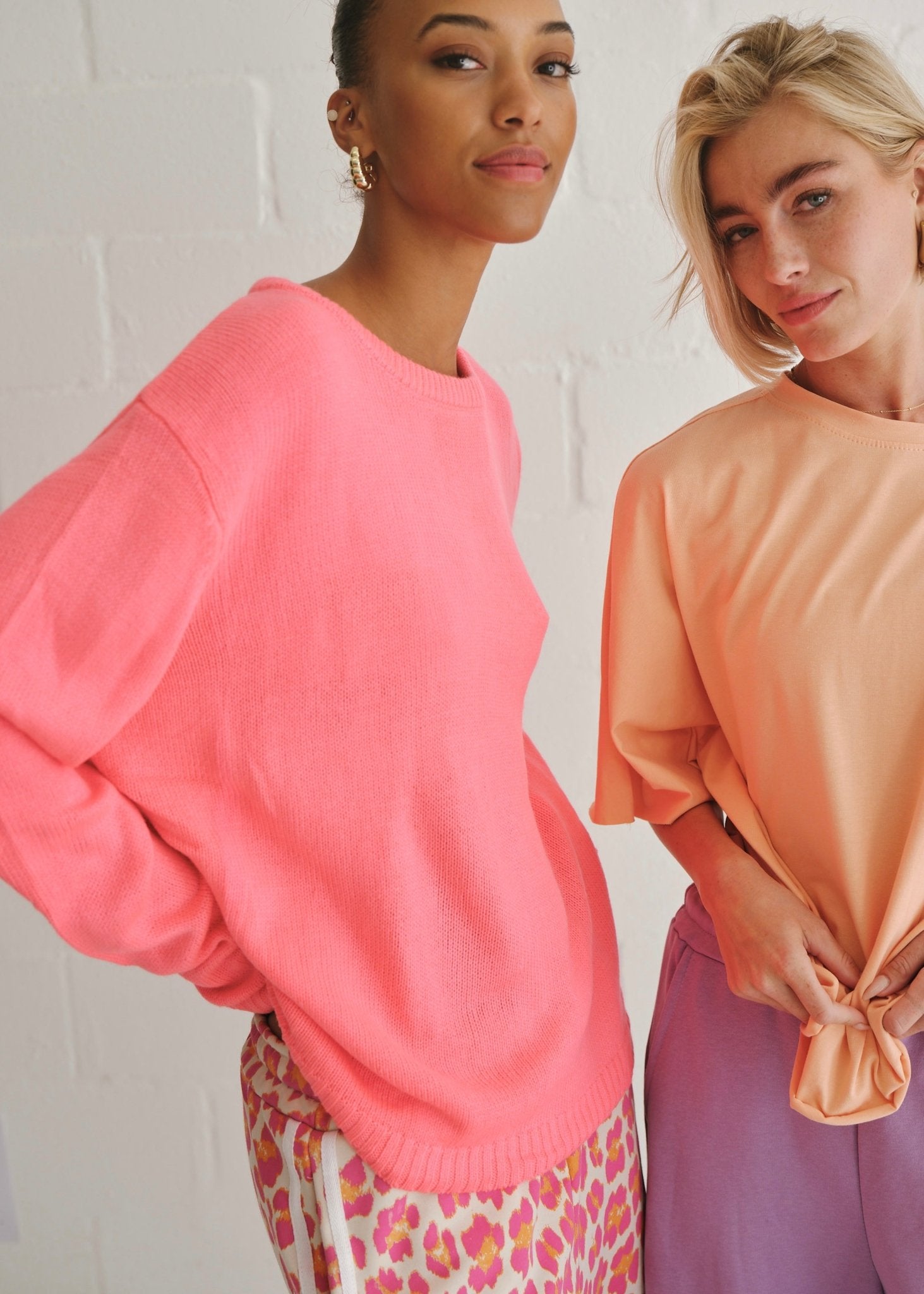 View our Vibrant Coral Oversized Knit - by Tribute Store