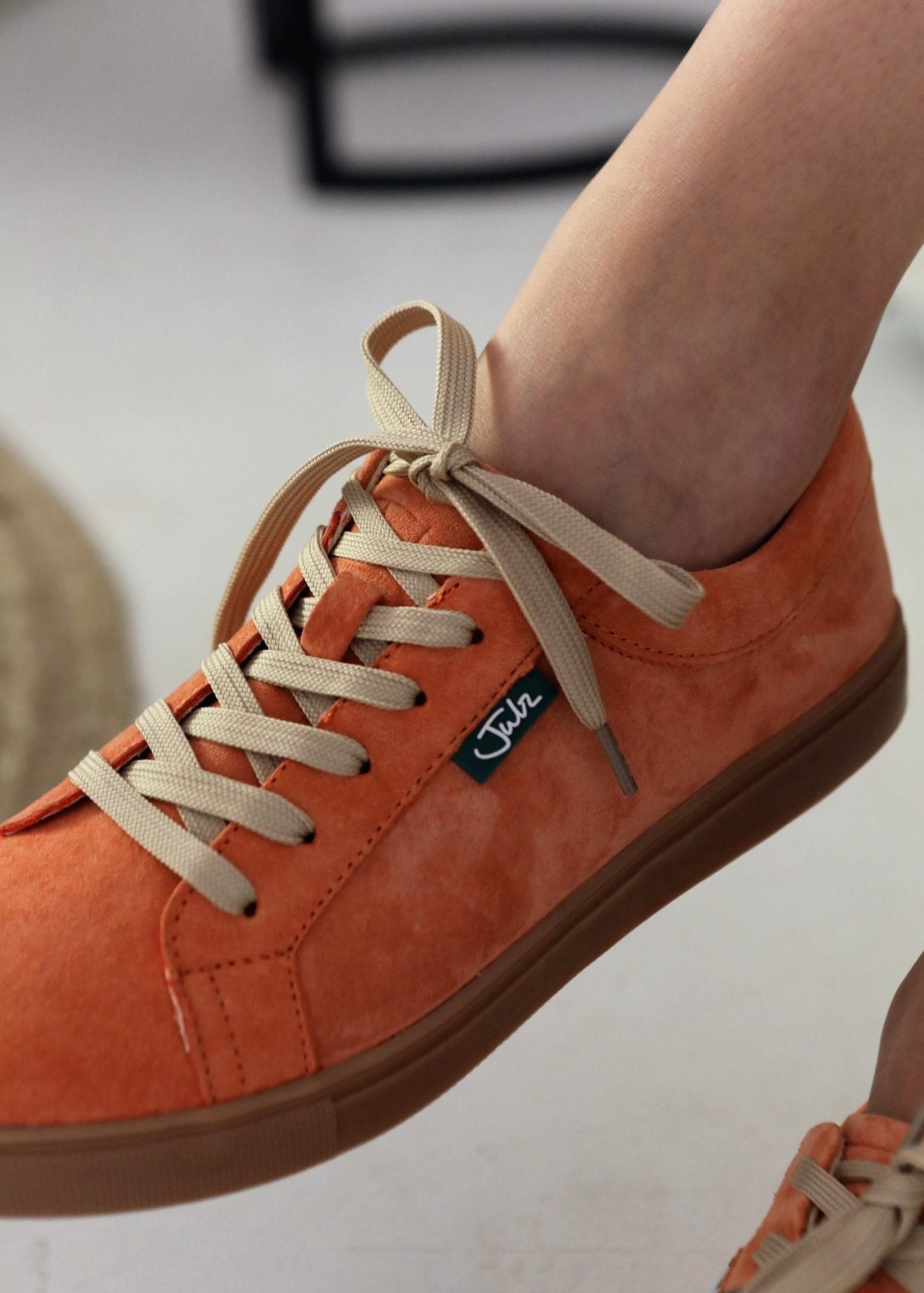 View our Yasmin Leather Sneaker In Orange - by Tribute Store