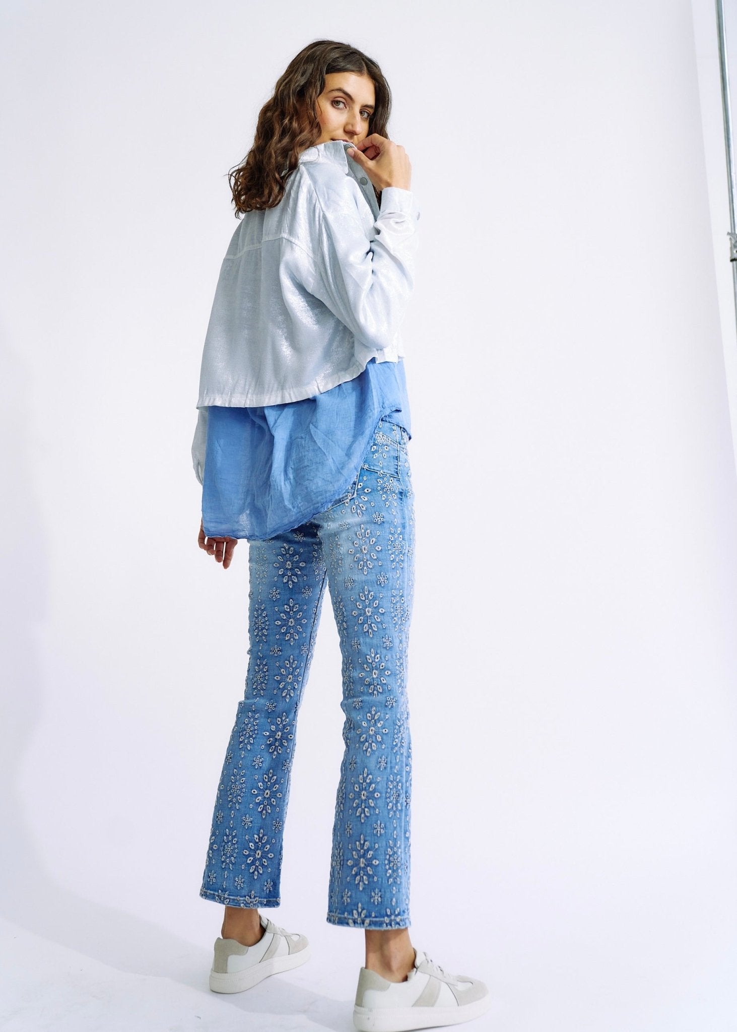 View our Shimmer Summer Jacket in White - The ultimate JACKETS created by TRIBUTE and sold here, at Tribute Store