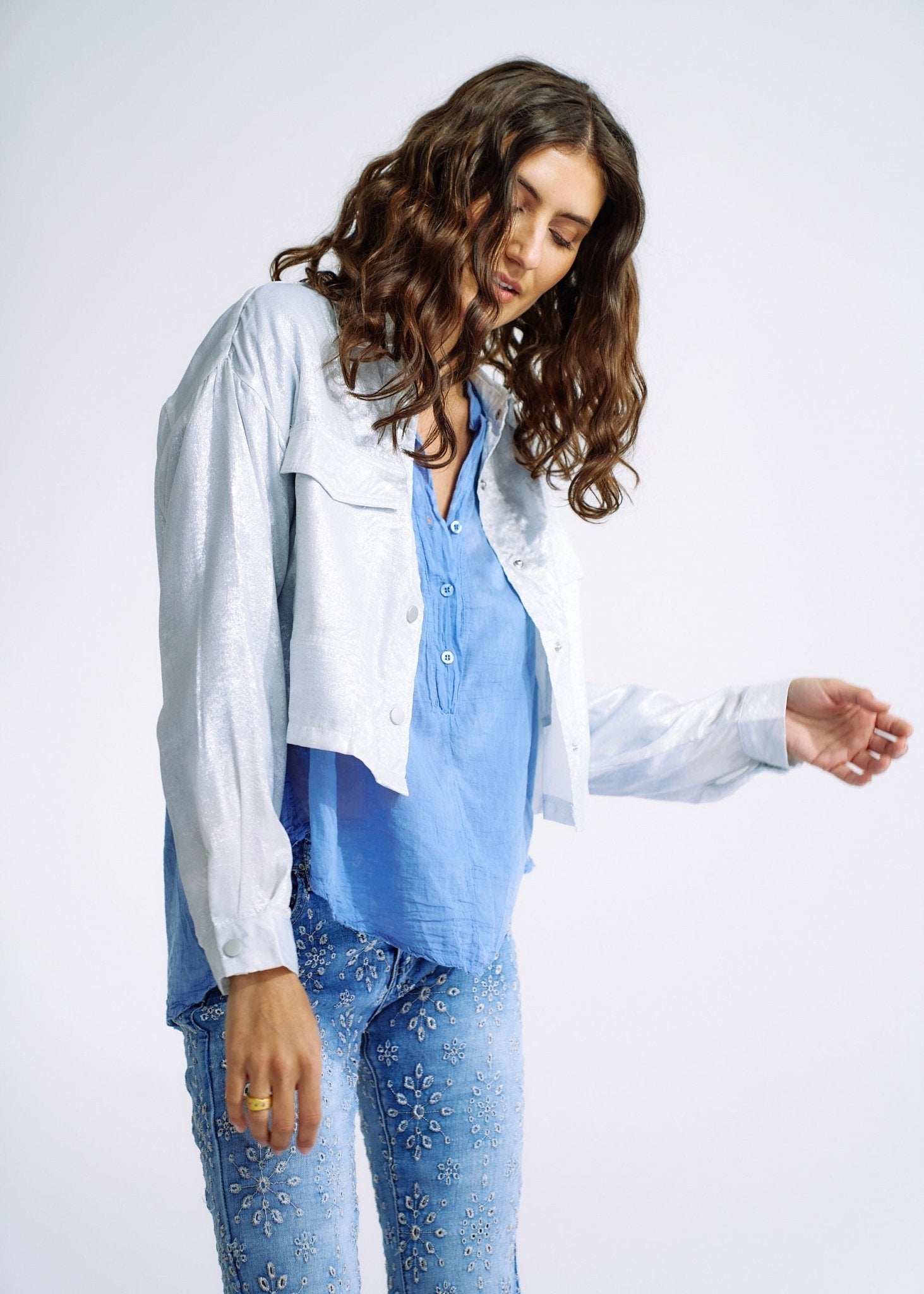 View our Shimmer Summer Jacket in White - The ultimate JACKETS created by TRIBUTE and sold here, at Tribute Store