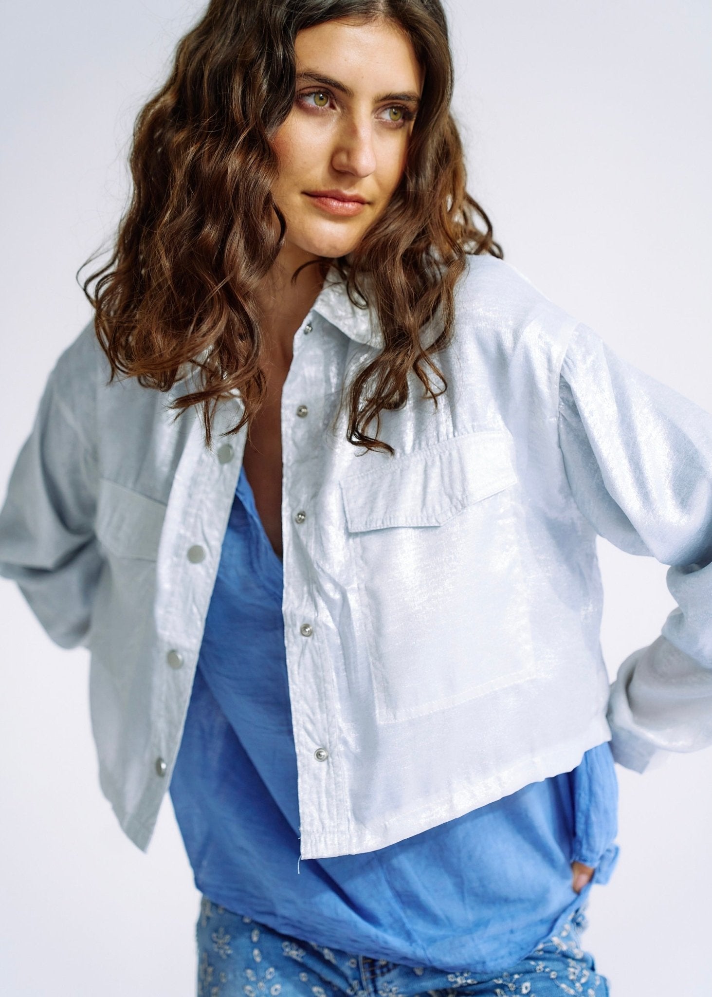 View our Shimmer Summer Jacket in White - The ultimate JACKETS created by TRIBUTE and sold here, at Tribute Store