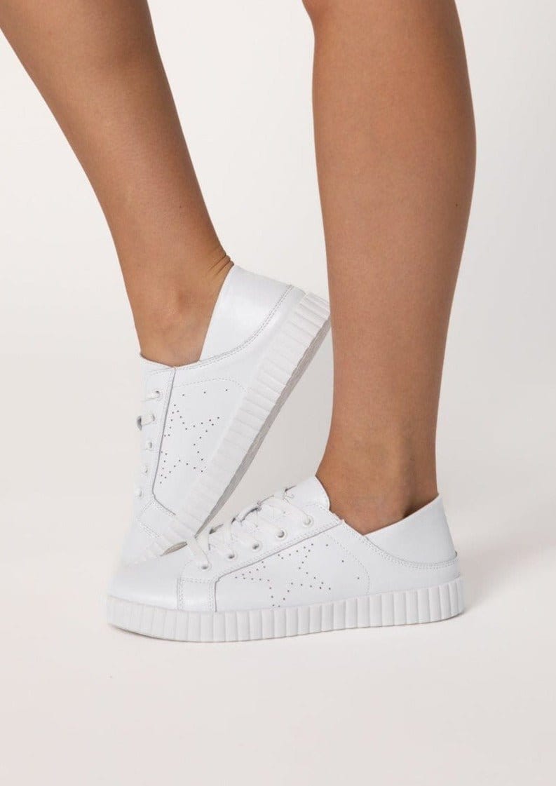 View our Valentina Leather Sneaker in Crisp White - The ultimate SHOES created by Julz and sold here, at Tribute Store