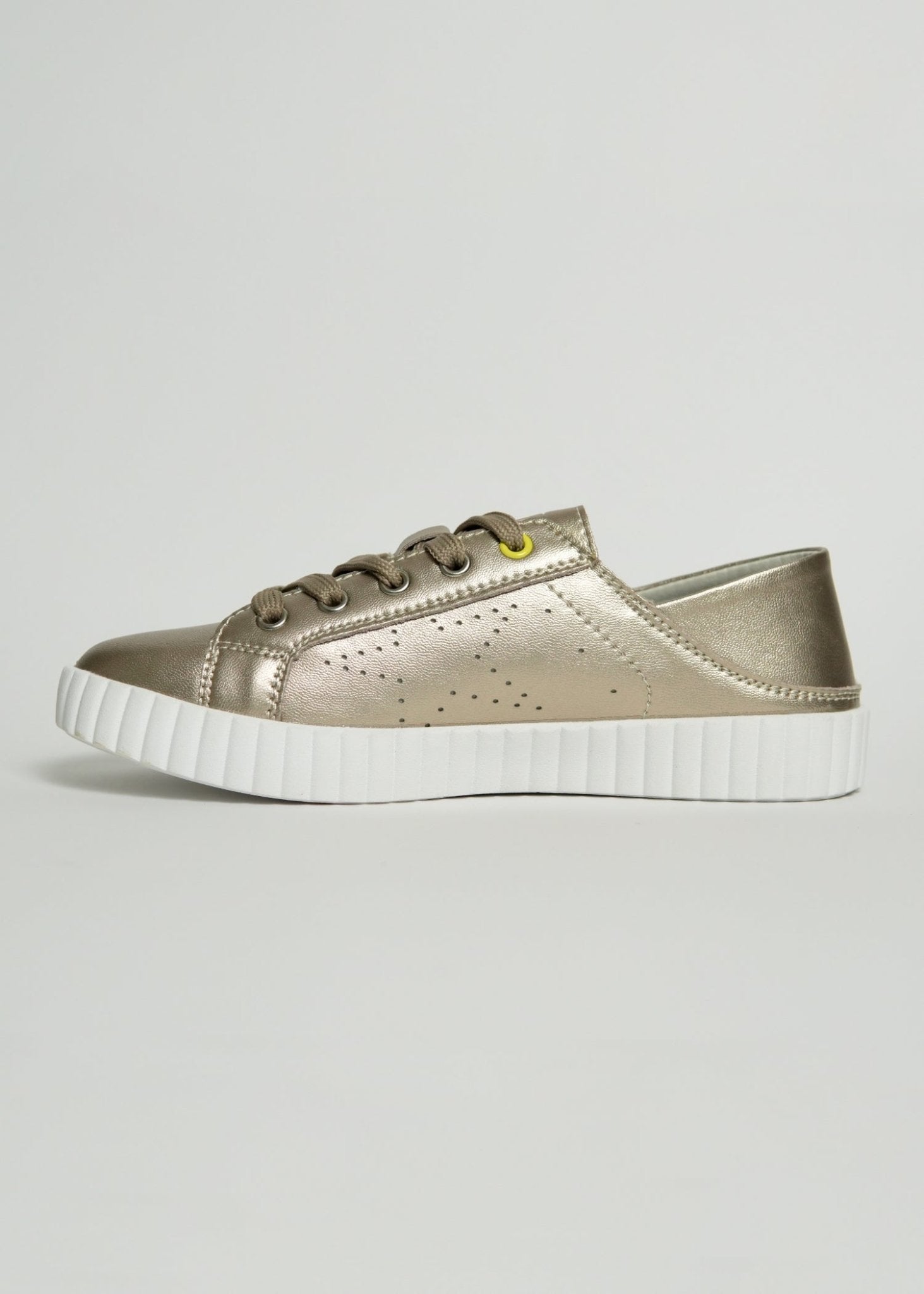 View our Valentina Leather Sneaker in Pewter - The ultimate SHOES created by Julz and sold here, at Tribute Store