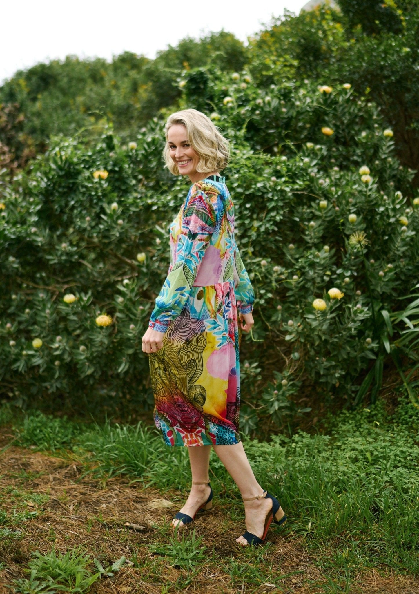 Belize Dress With Rainbow Swirl Print - Tribute StoreICONIC
