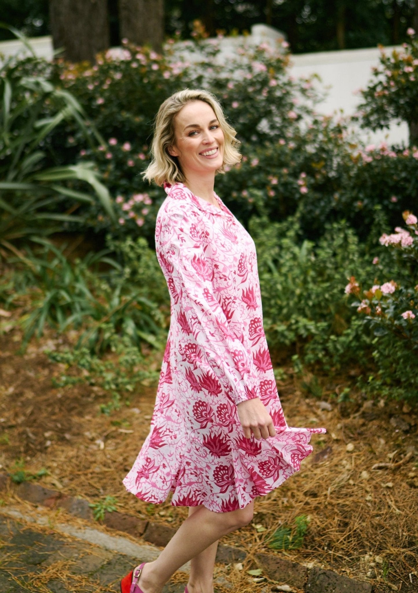 View our Flora Flair Dress With Spike Print In Hot Pink - The ultimate DRESSES created by ICONIC and sold here, at Tribute Store