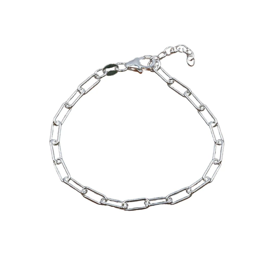 Waterfront Paperclip “PARIS” Bracelet In Silver - Tribute StoreRobyn Real Jewels