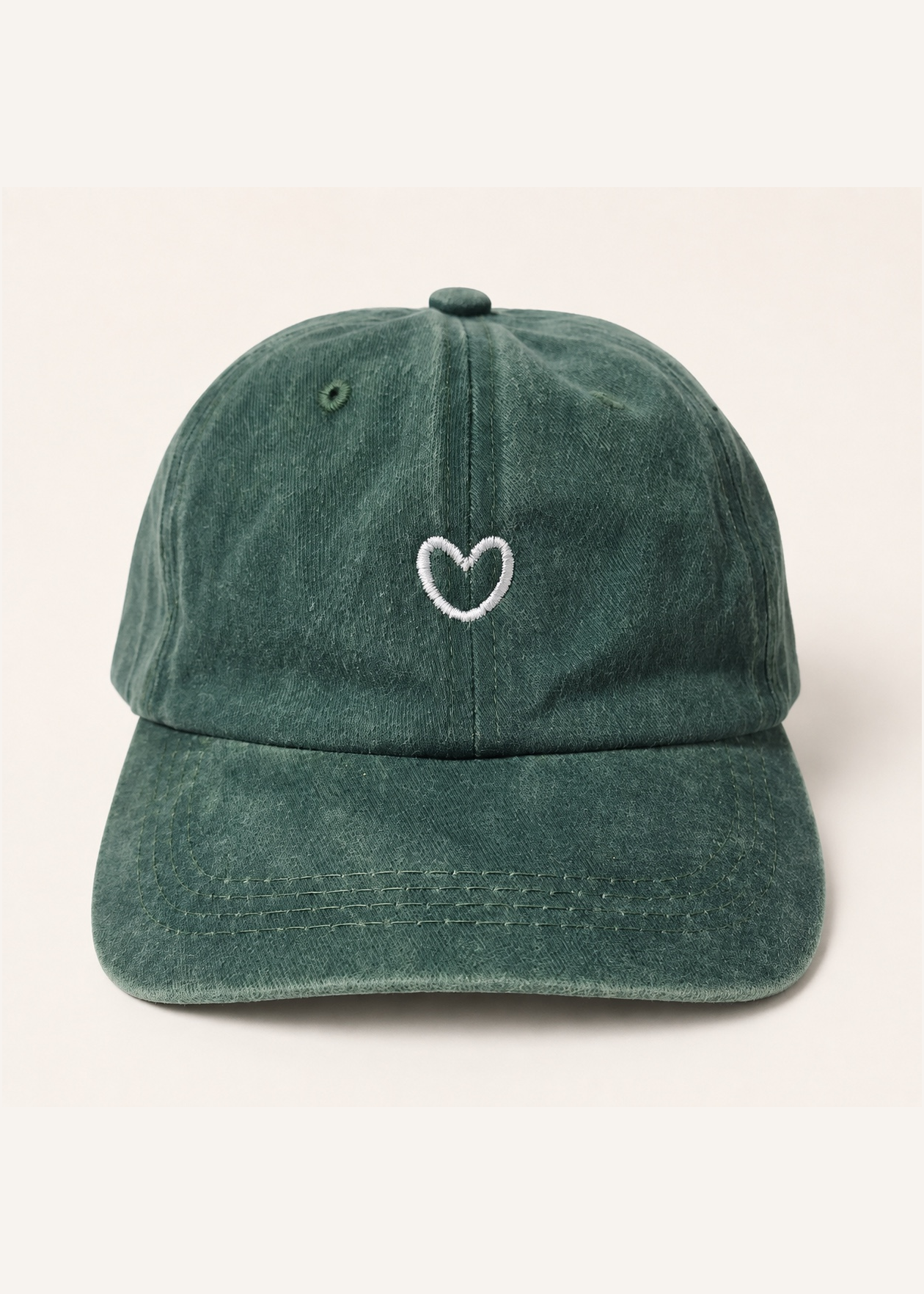 Tender Heart Cap In Emerald Green