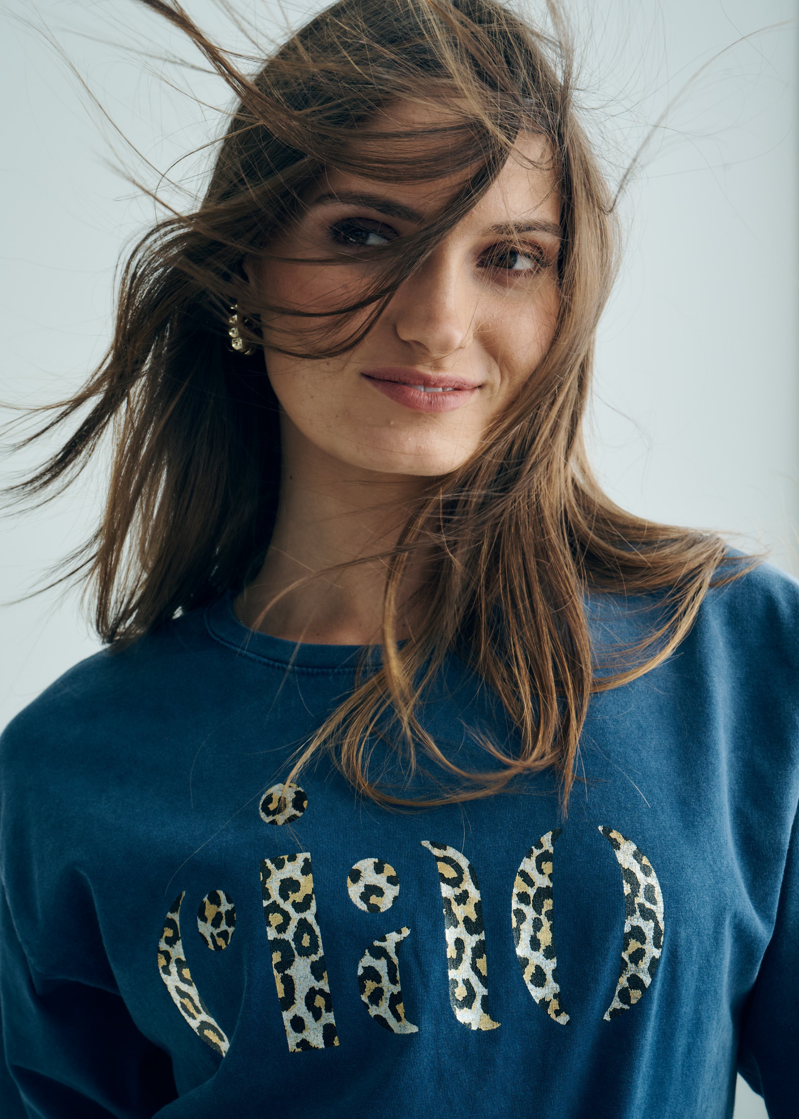 Ciao Stonewashed Tee in Marine Blue