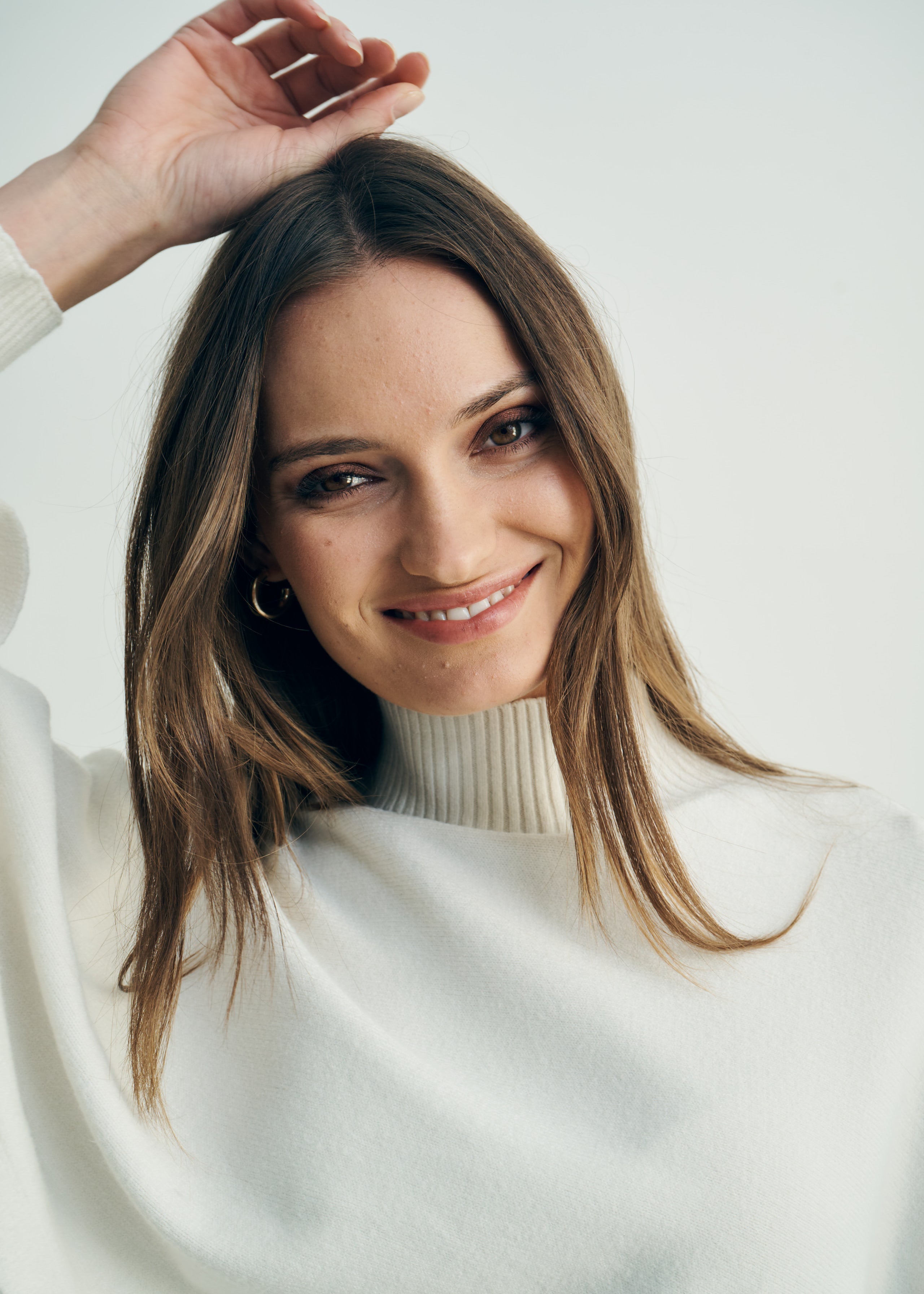 Hygge Italian Cropped Batwing Knit in Cream