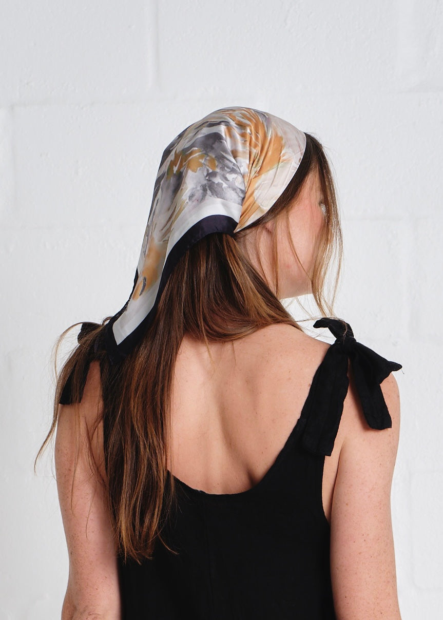 Ink And Bloom Square Scarf