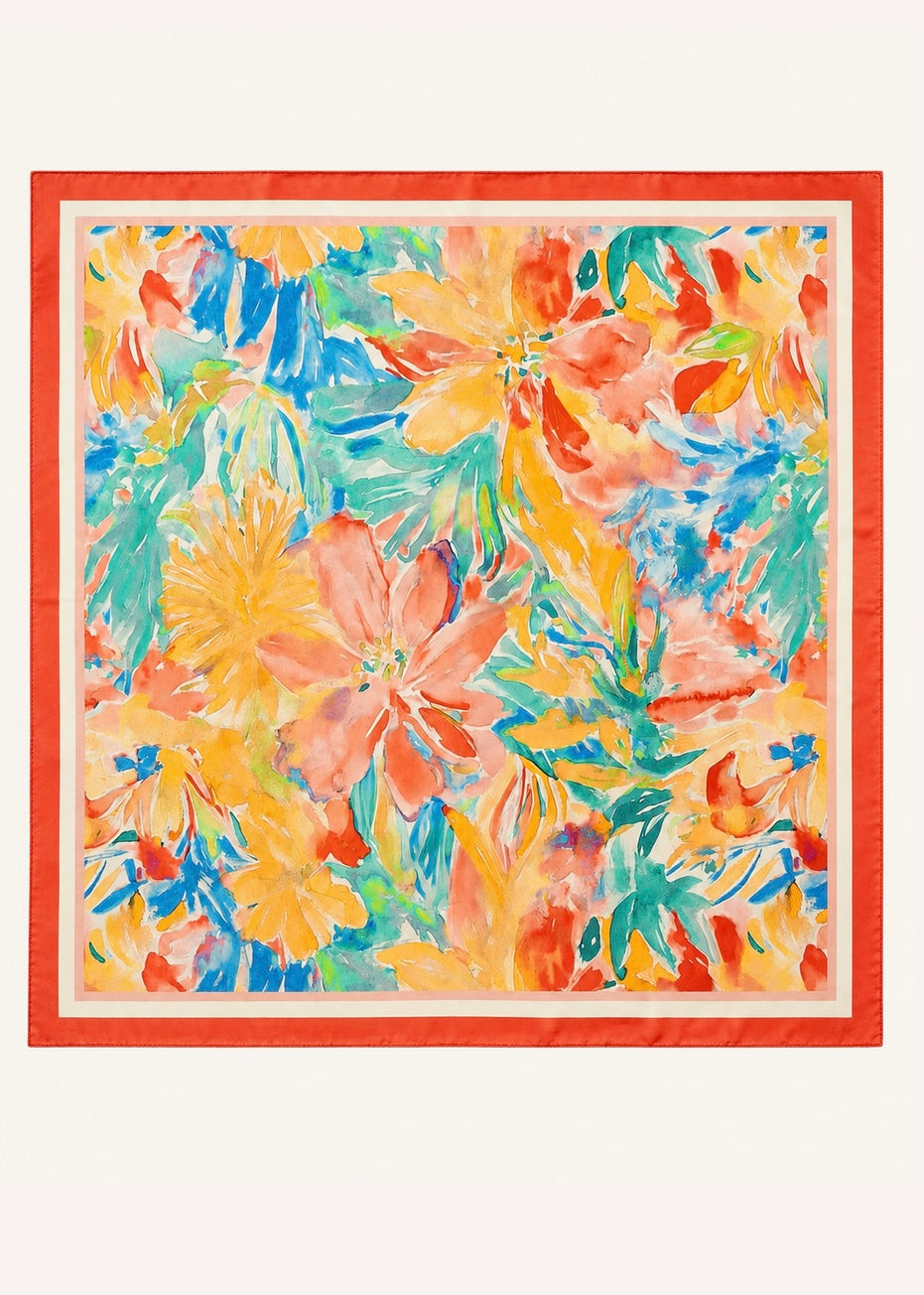 Sundrenched Bloom Square Scarf