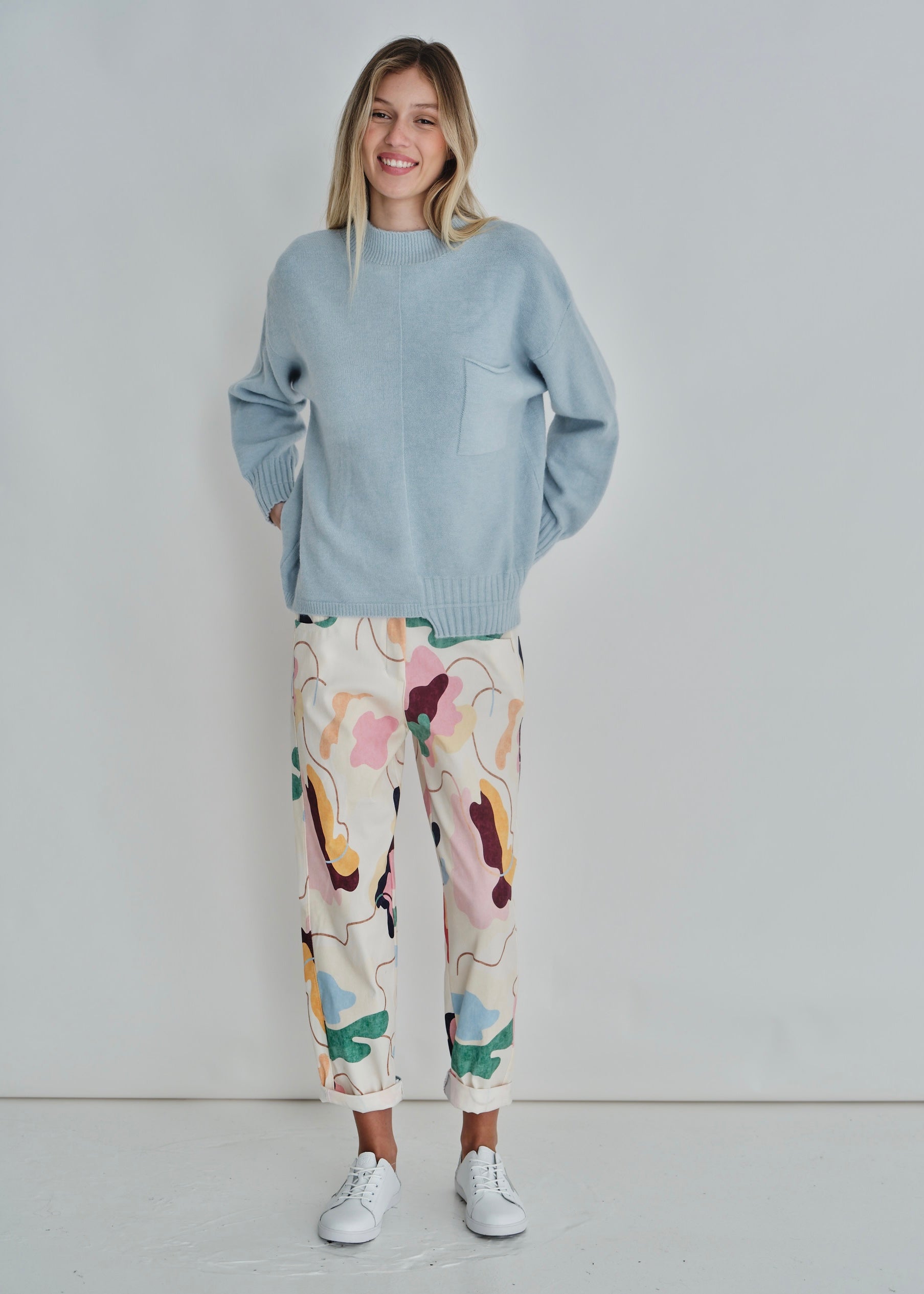 Hollister Boxy Knit In Powder Blue
