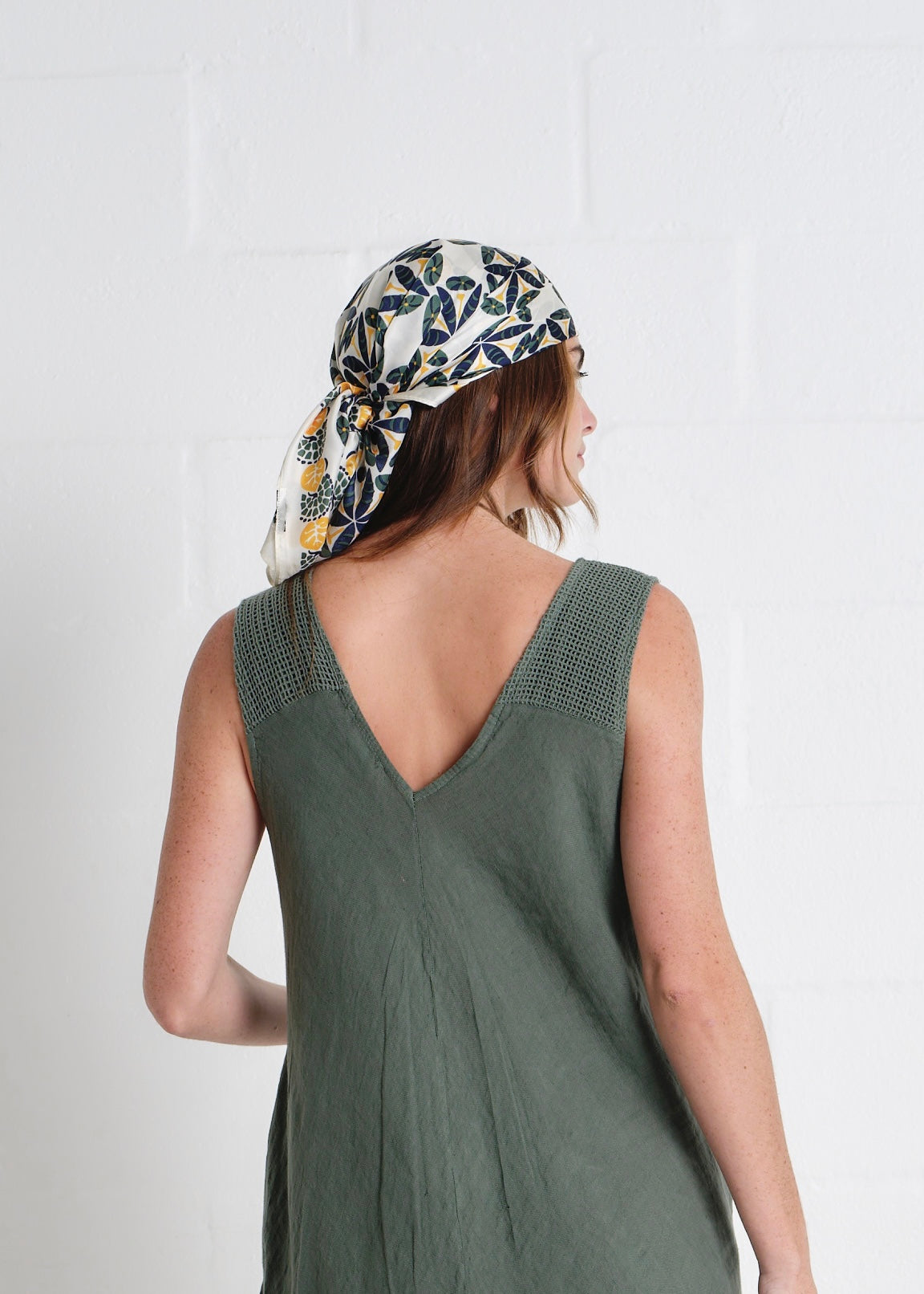 Citrus Bloom Square Scarf