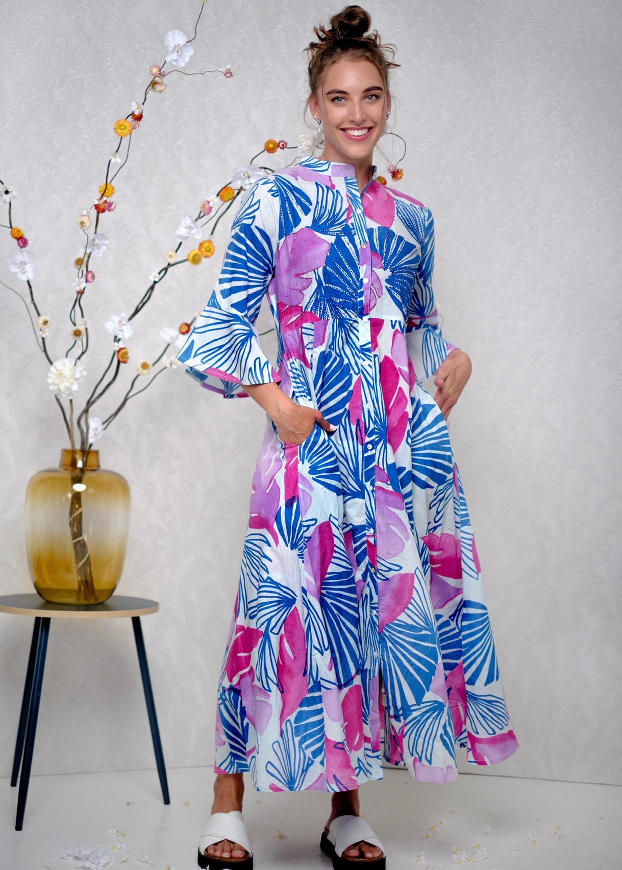 Fiore Dress in Ocean Meadow