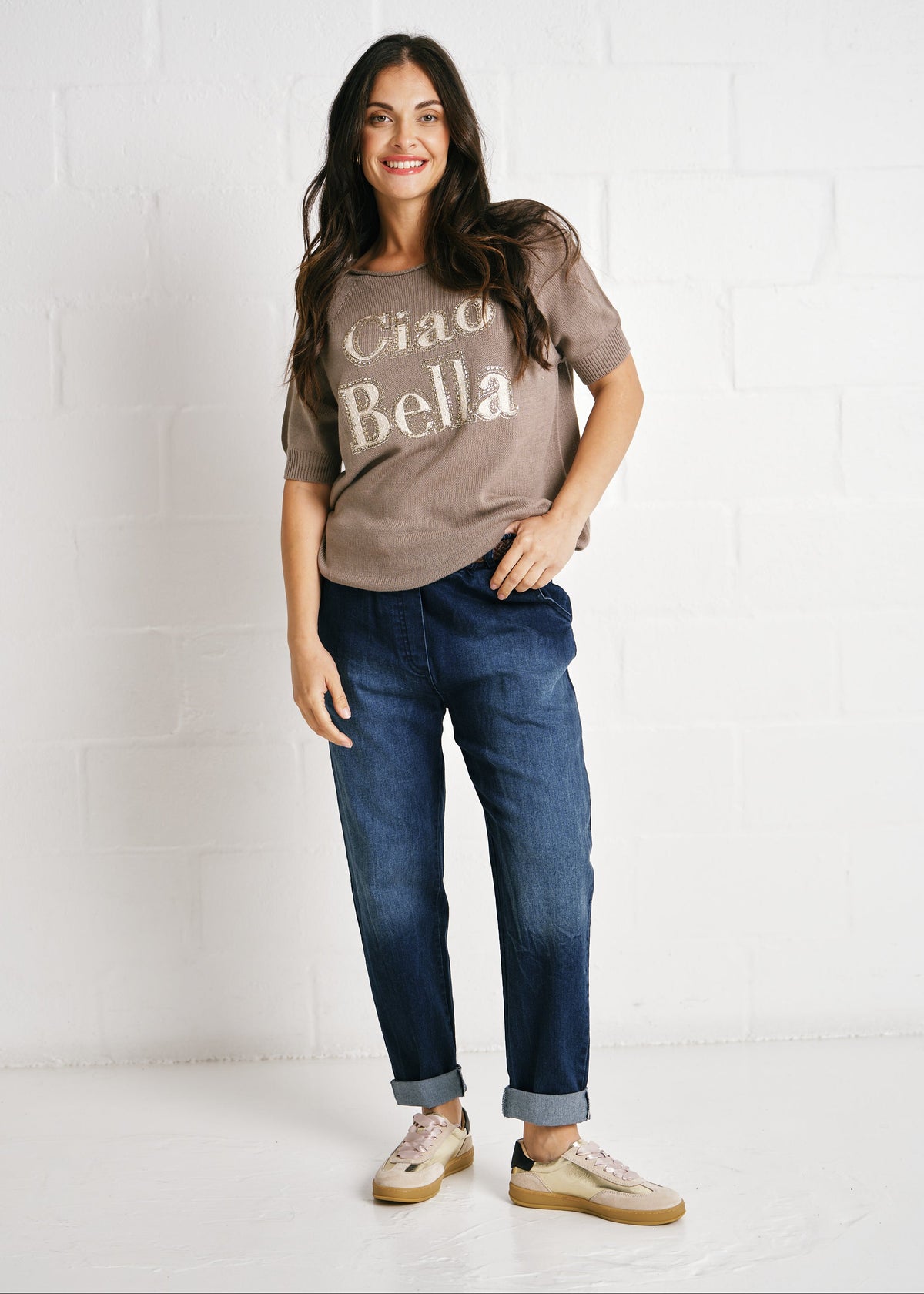 Genoa Denim Pants With Scarf Belt