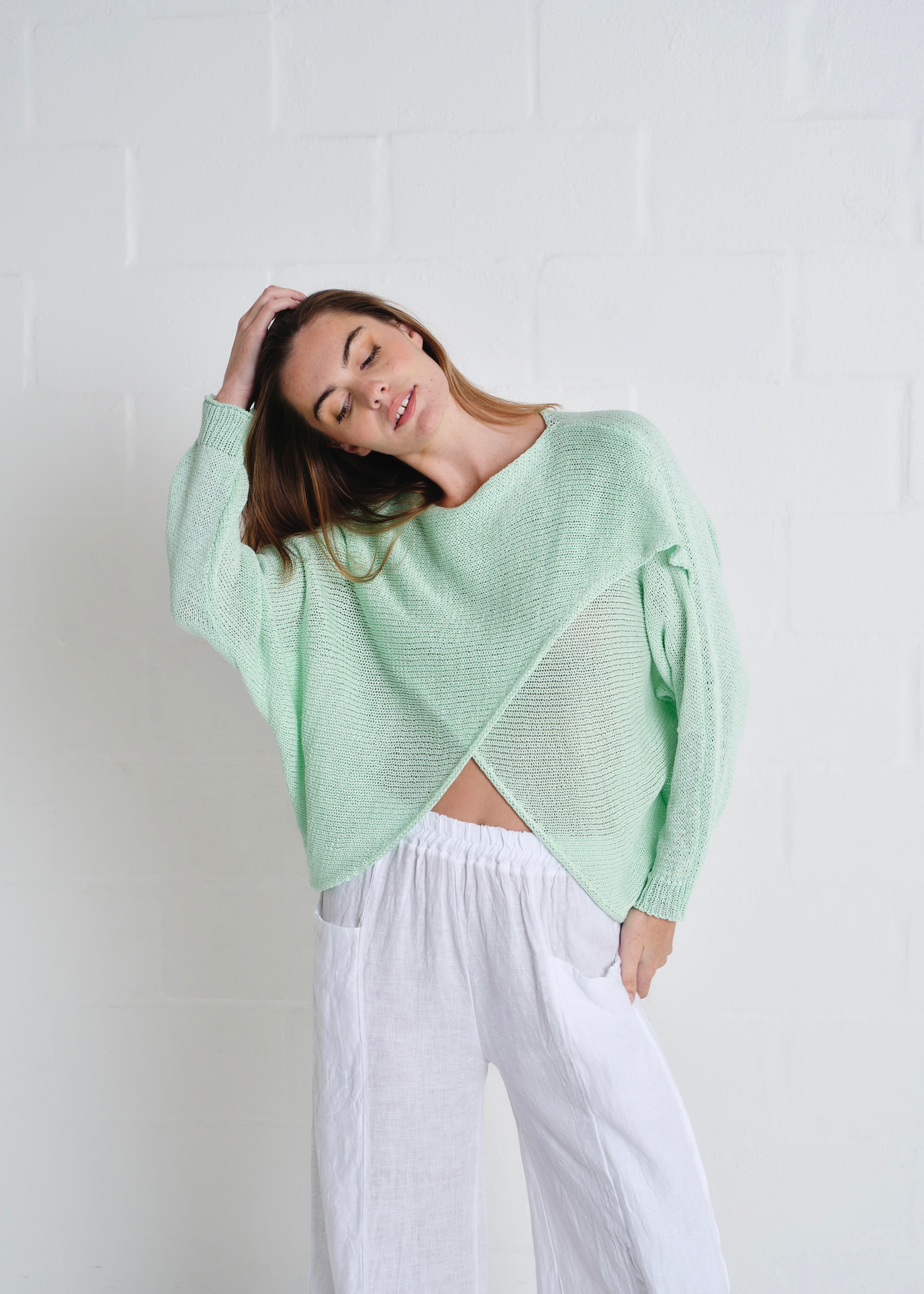 Chaillot Crossover Knit In Mint
