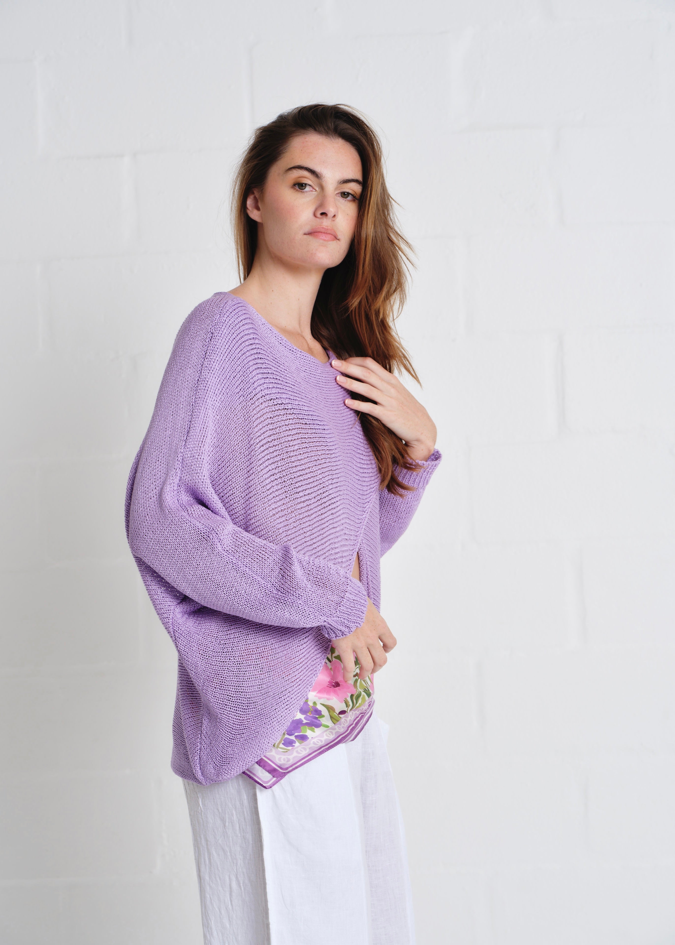 Chaillot Crossover Knit In Purple